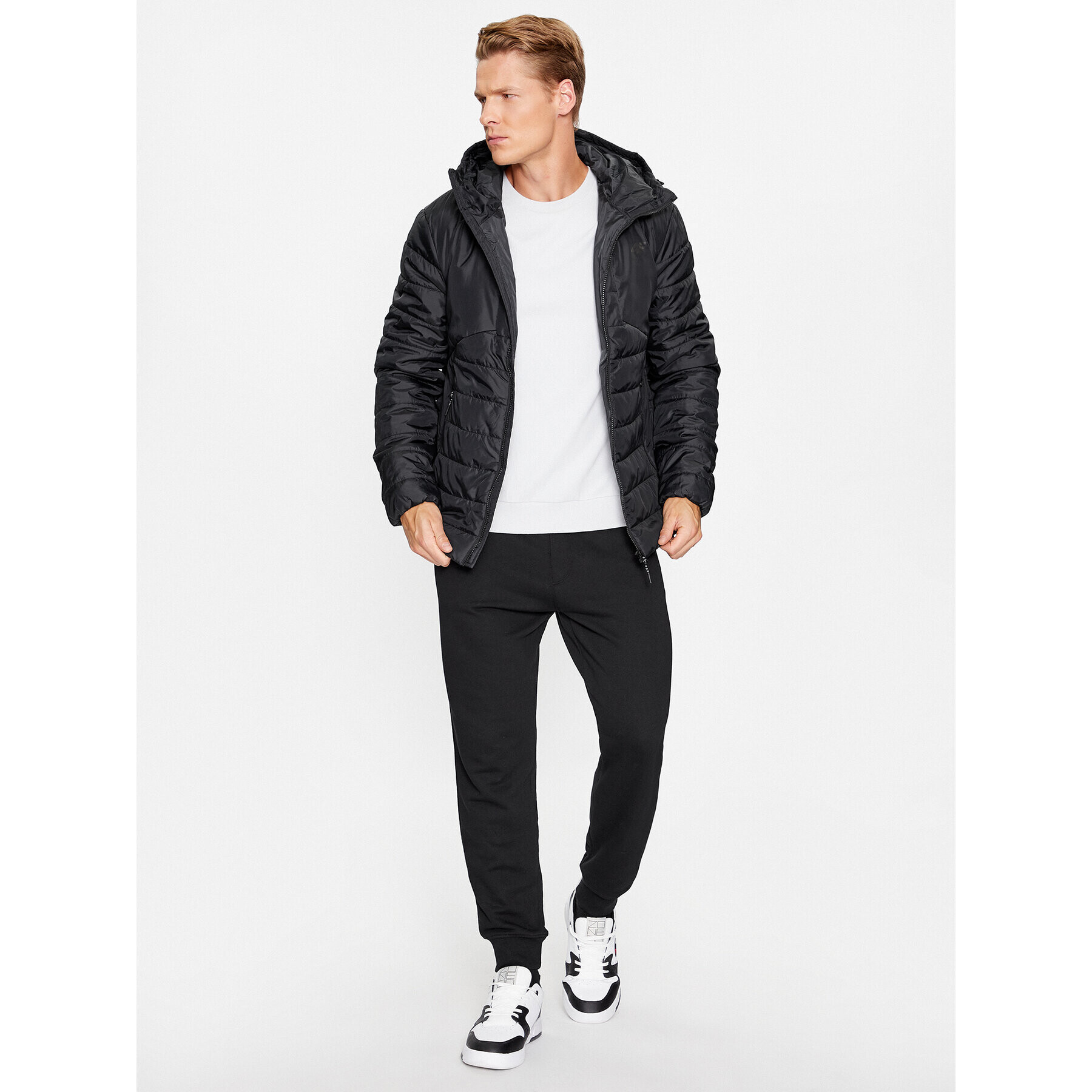 4F Geacă din puf AW23TDJAM245 Negru Regular Fit - Pled.ro