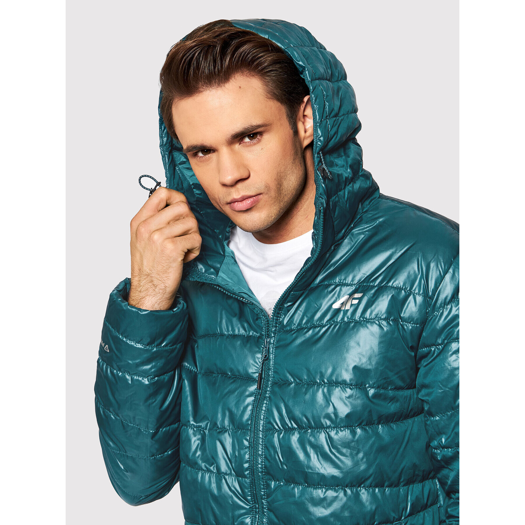 4F Geacă din puf H4Z21-KUMP005 Verde Regular Fit - Pled.ro