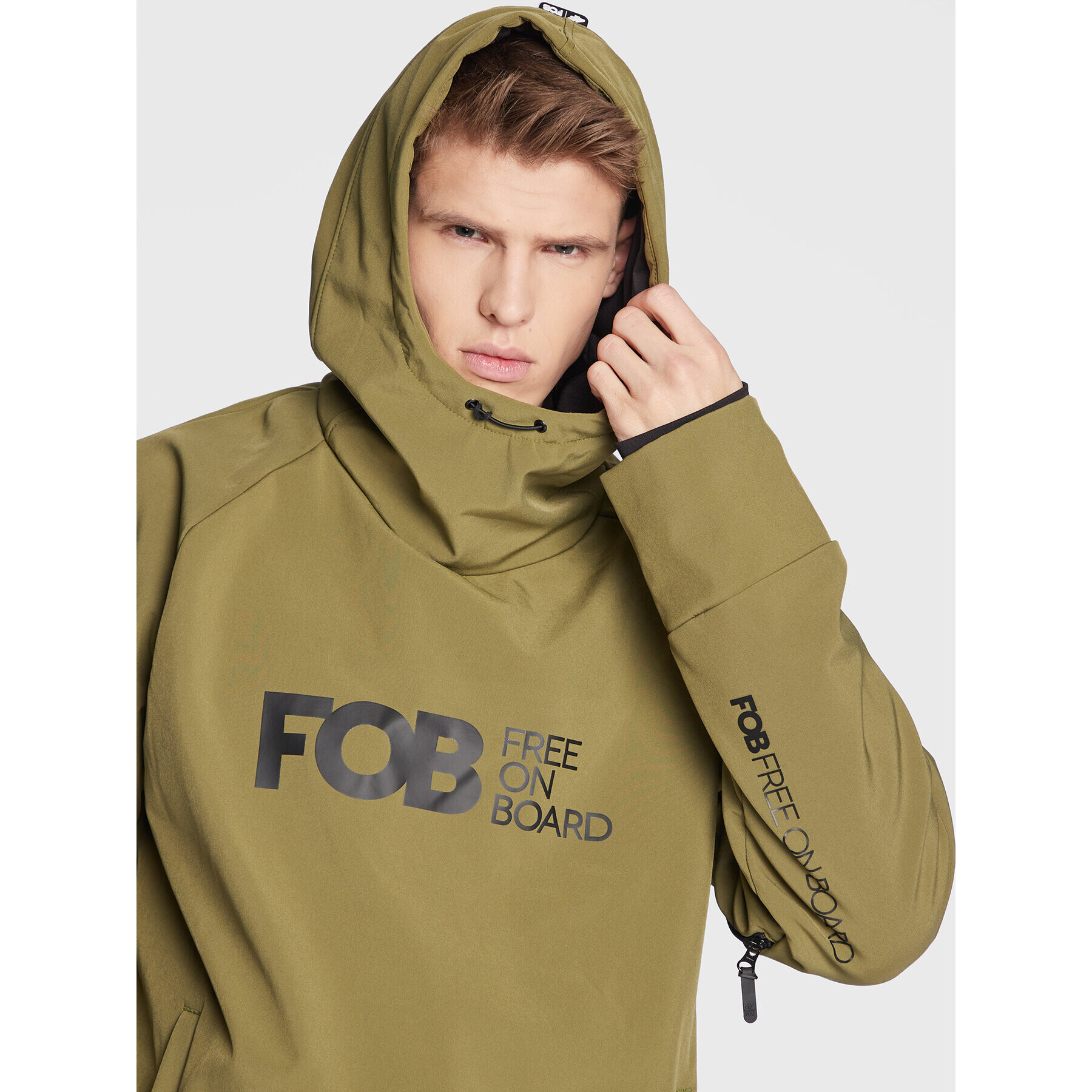 4F Geacă pentru snowboard H4Z22-SFM001F Verde Relaxed Fit - Pled.ro