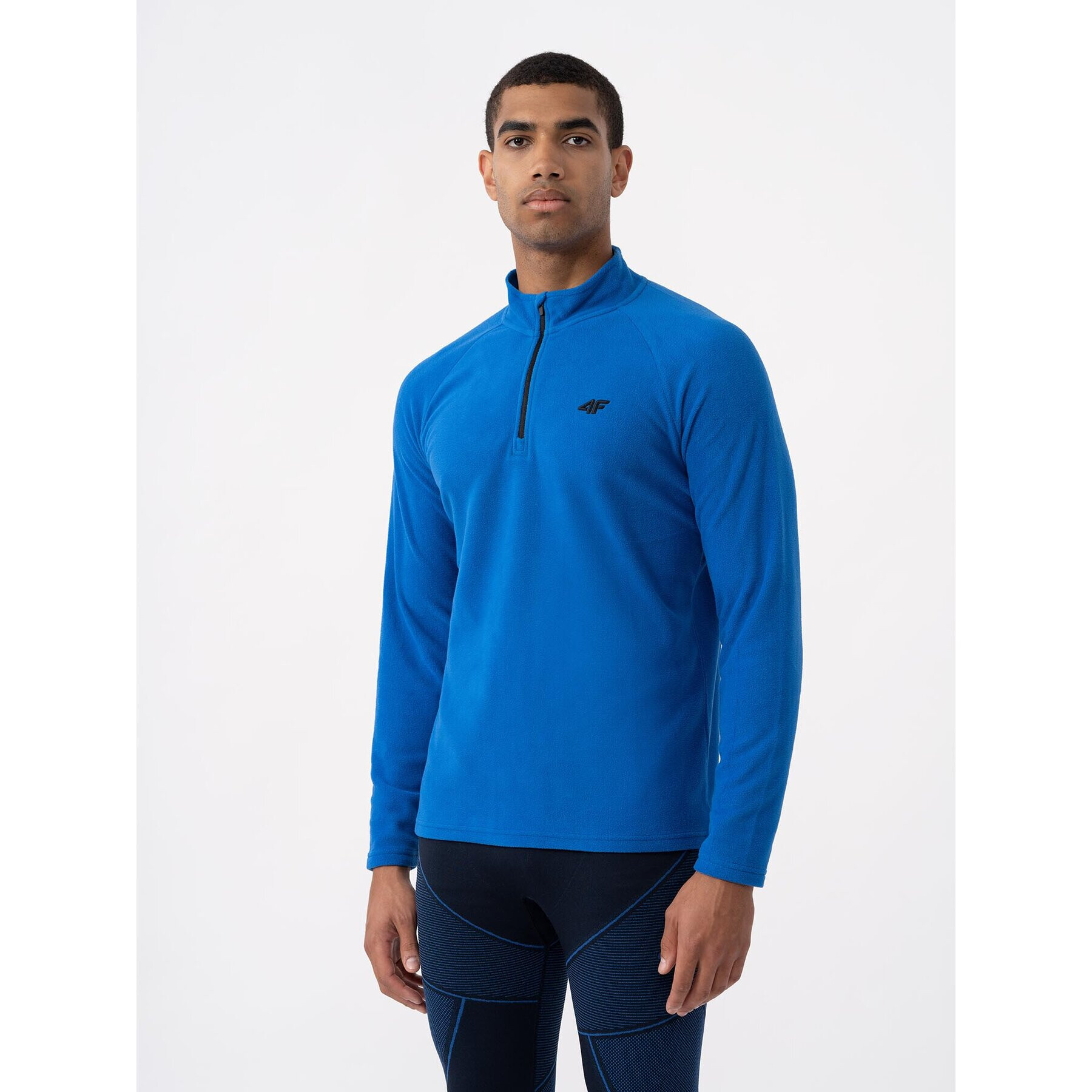 4F Lenjerie de corp termoactivă partea de sus AW23UFLEM034 Albastru Slim Fit - Pled.ro