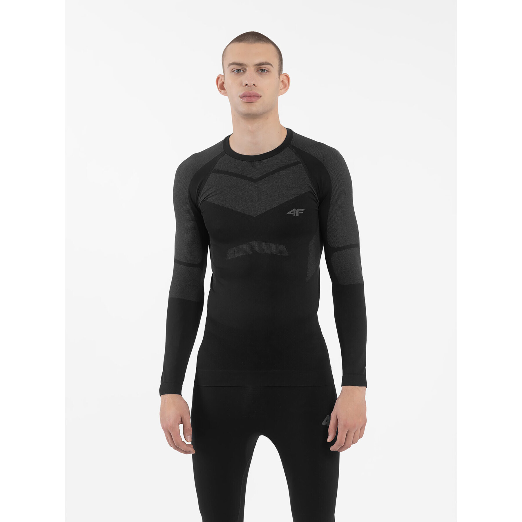 4F Lenjerie de corp termoactivă partea de sus AW23USEAM103 Negru Slim Fit - Pled.ro