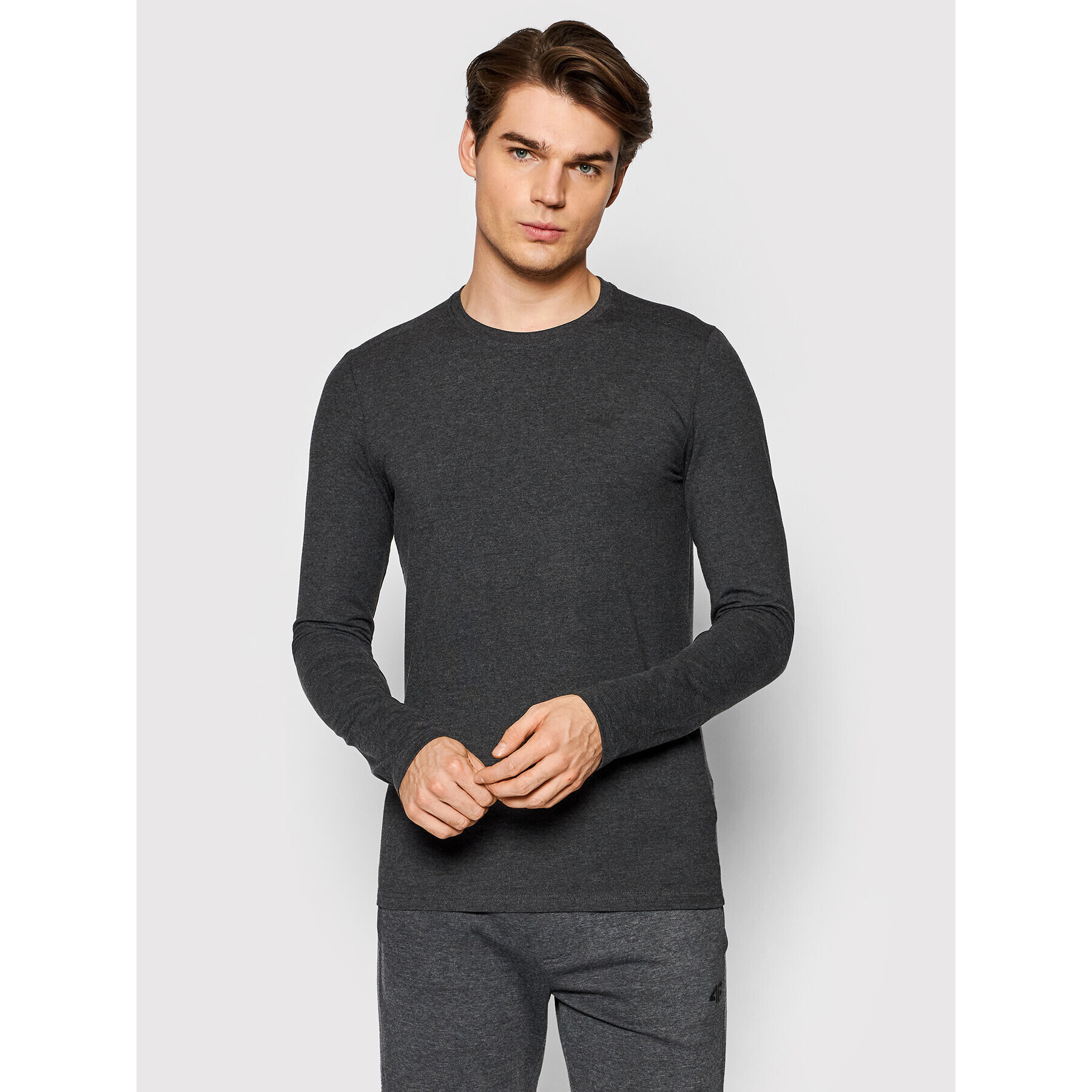 4F Longsleeve NOSH4-TSML350 Gri Regular Fit - Pled.ro