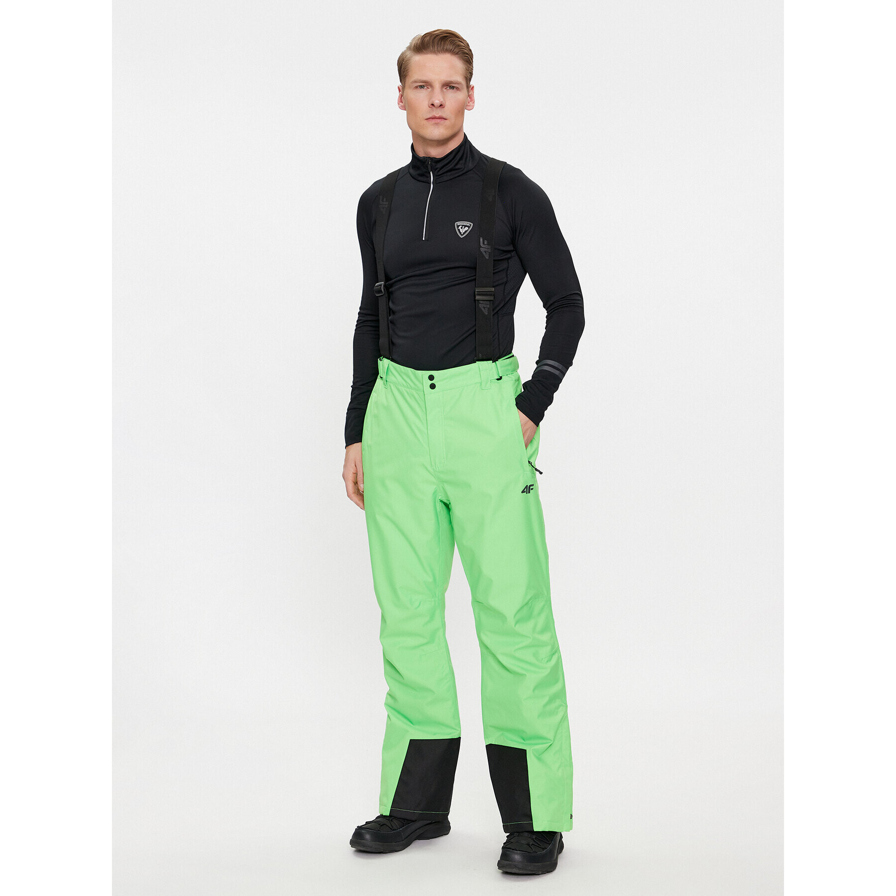 4F Pantaloni de schi AW23TFTRM361 Verde Regular Fit - Pled.ro