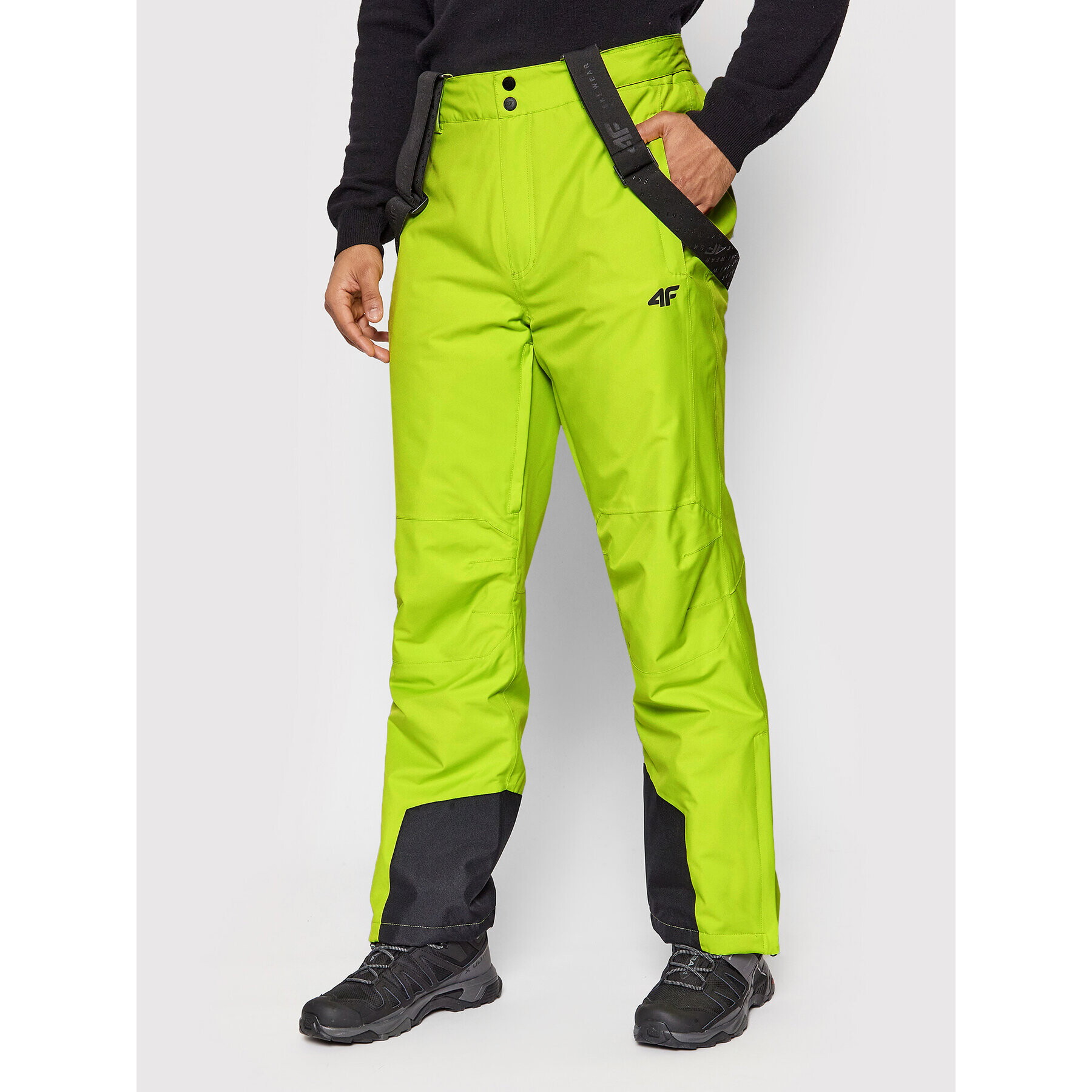 4F Pantaloni de schi H4Z21-SPMN003 Verde Regular Fit - Pled.ro