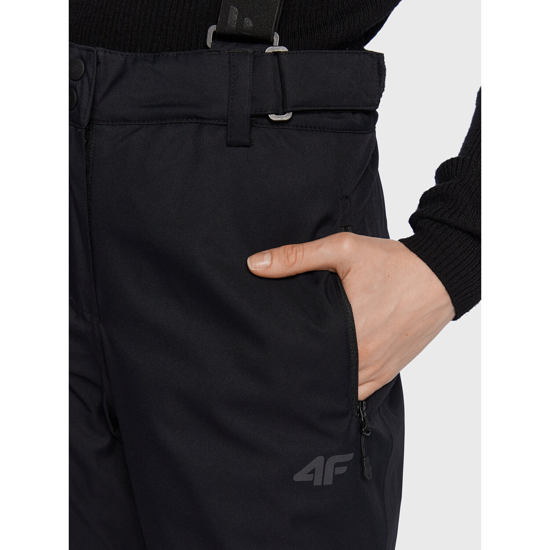 4F Pantaloni de schi H4Z22-SPDN001 Negru Relaxed Fit - Pled.ro