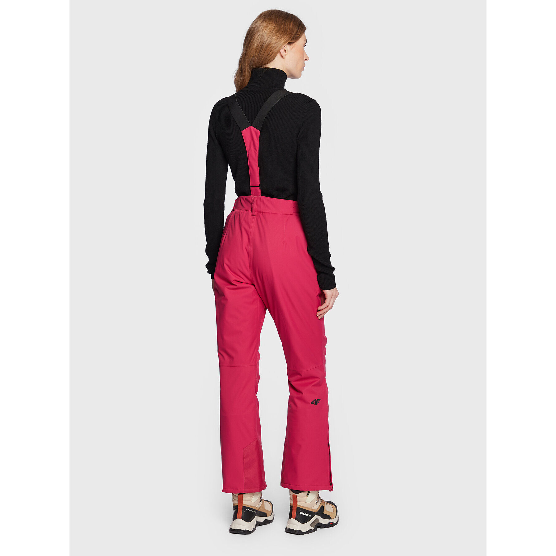 4F Pantaloni de schi H4Z22-SPDN001 Roz Relaxed Fit - Pled.ro