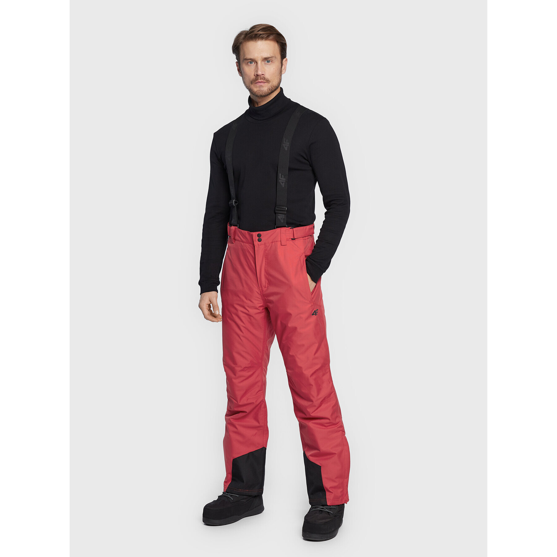 4F Pantaloni de schi H4Z22-SPMN001 Roșu Regular Fit - Pled.ro