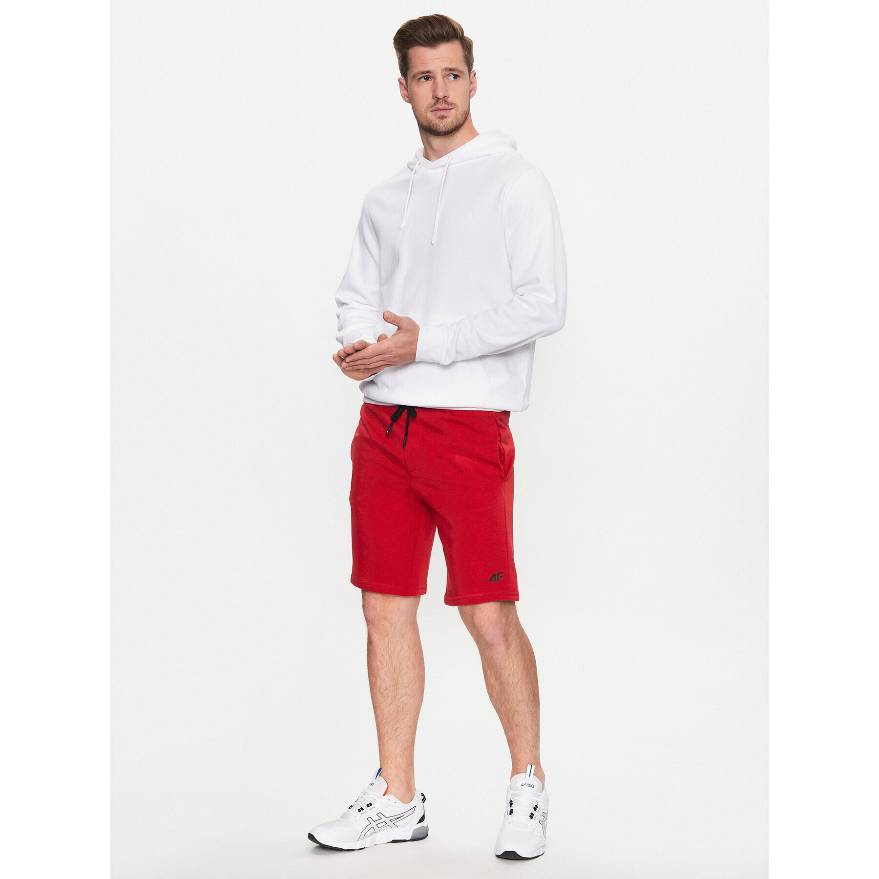 4F Pantaloni scurți sport SS23TSHOM156 Roșu Regular Fit - Pled.ro