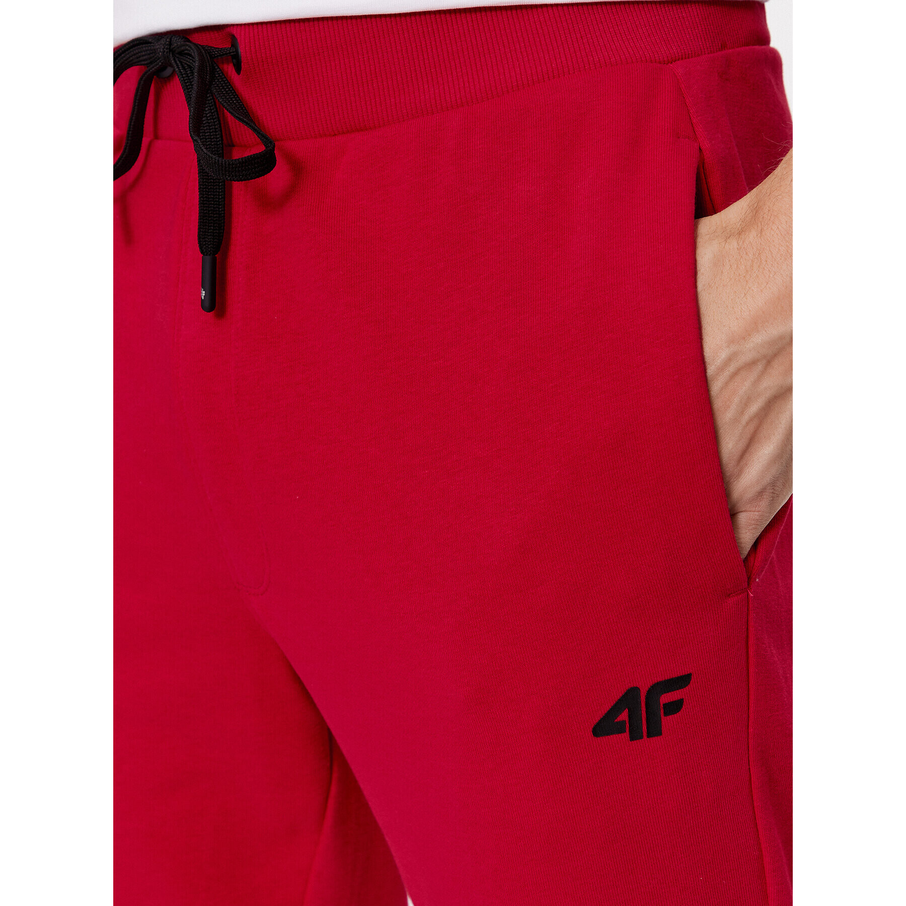 4F Pantaloni trening AW23TTROM451 Roșu Regular Fit - Pled.ro