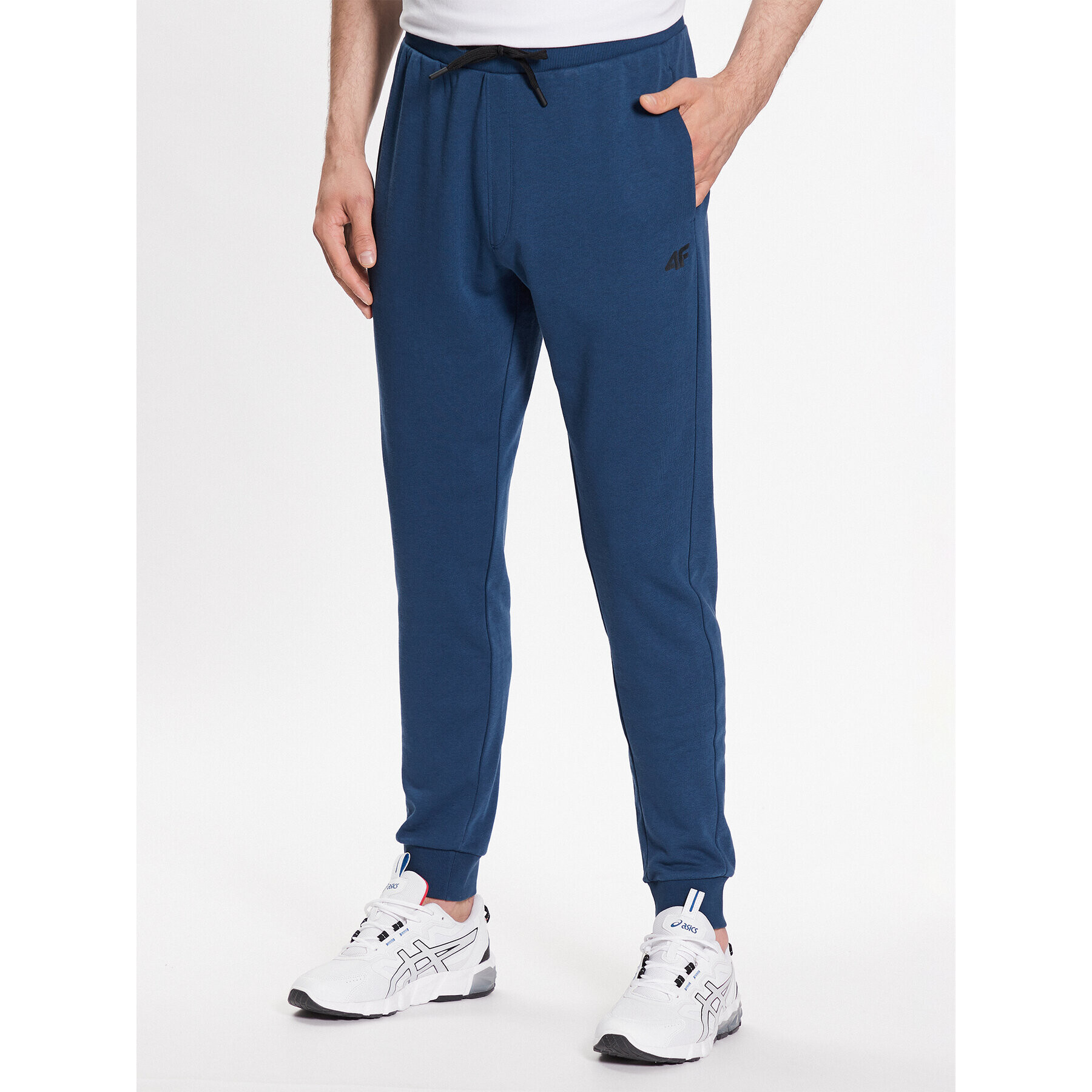 4F Pantaloni trening SS23TTROM223 Albastru Regular Fit - Pled.ro