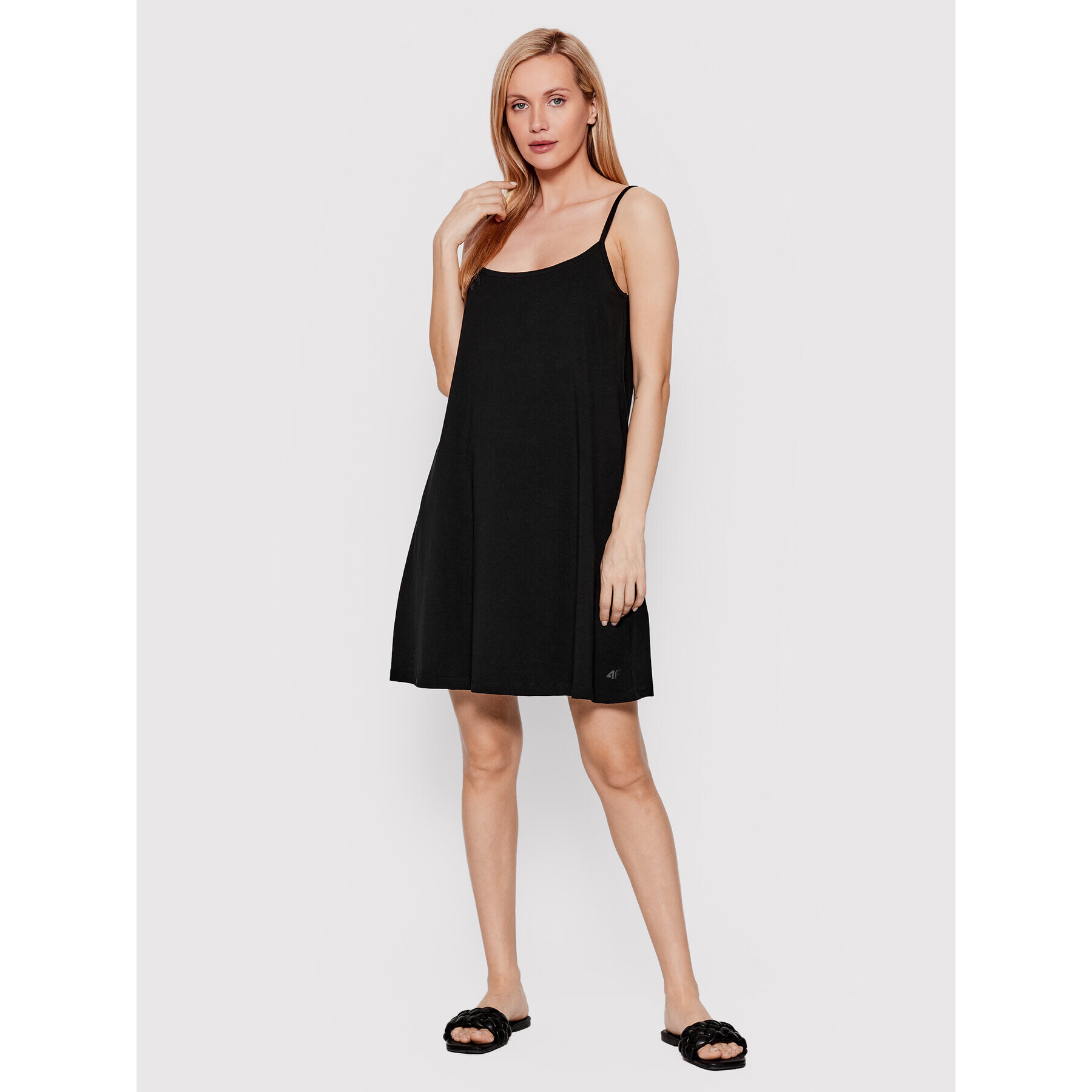 4F Rochie de zi H4L22-SUDD016 Negru Regular Fit - Pled.ro