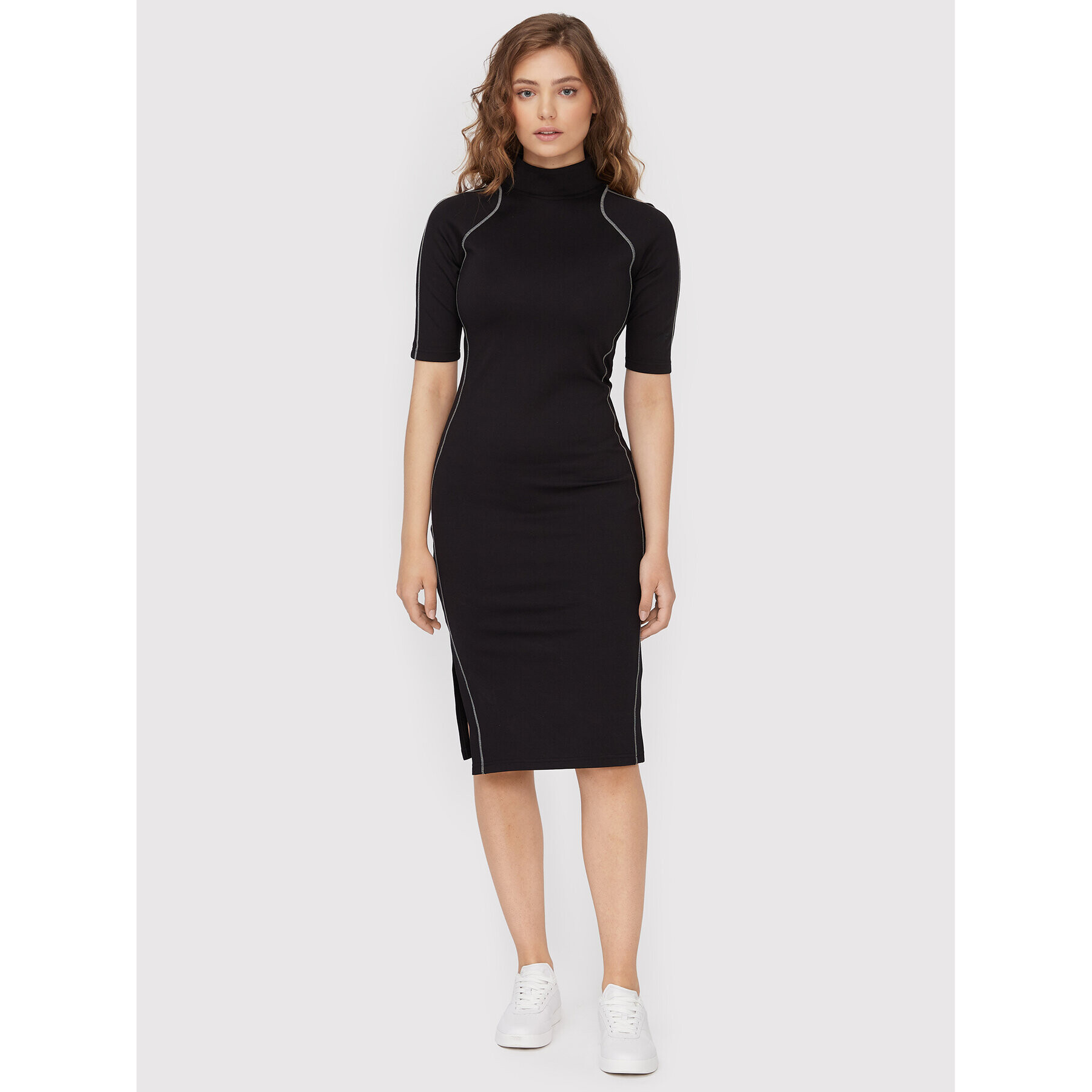 4F Rochie de zi H4Z22-SUDD010 Negru Slim Fit - Pled.ro