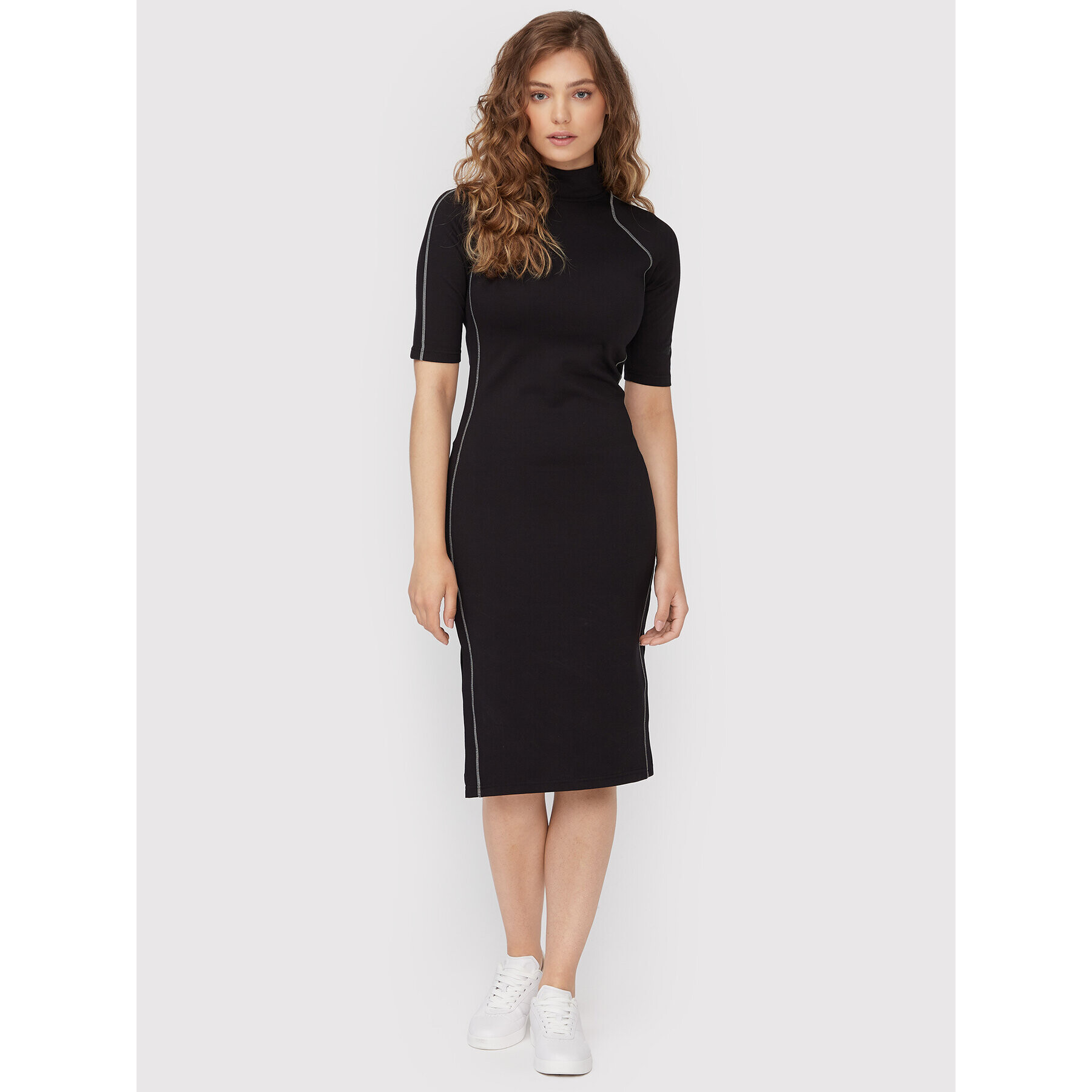 4F Rochie de zi H4Z22-SUDD010 Negru Slim Fit - Pled.ro