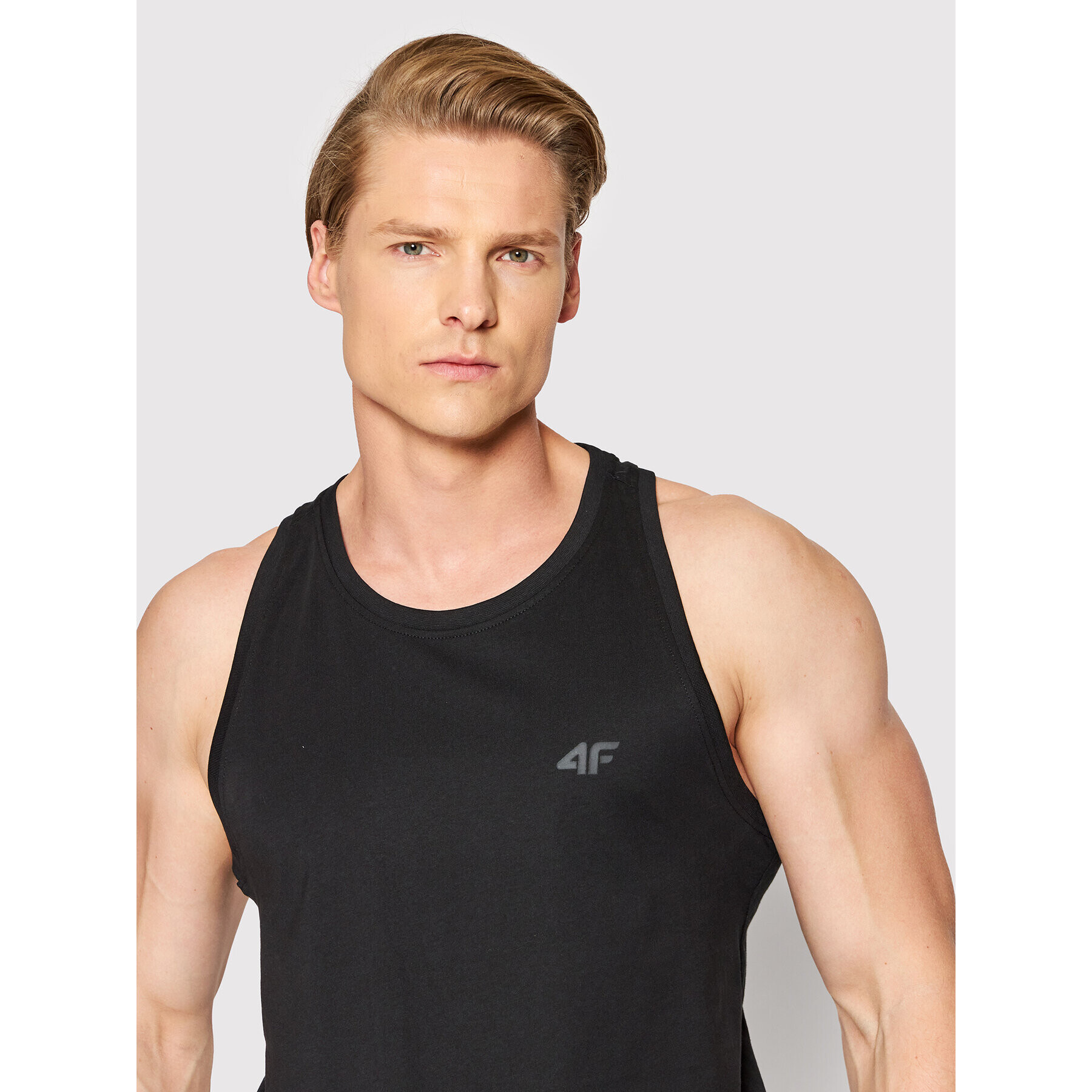 4F Tank top H4L22-TSM351 Negru Regular Fit - Pled.ro