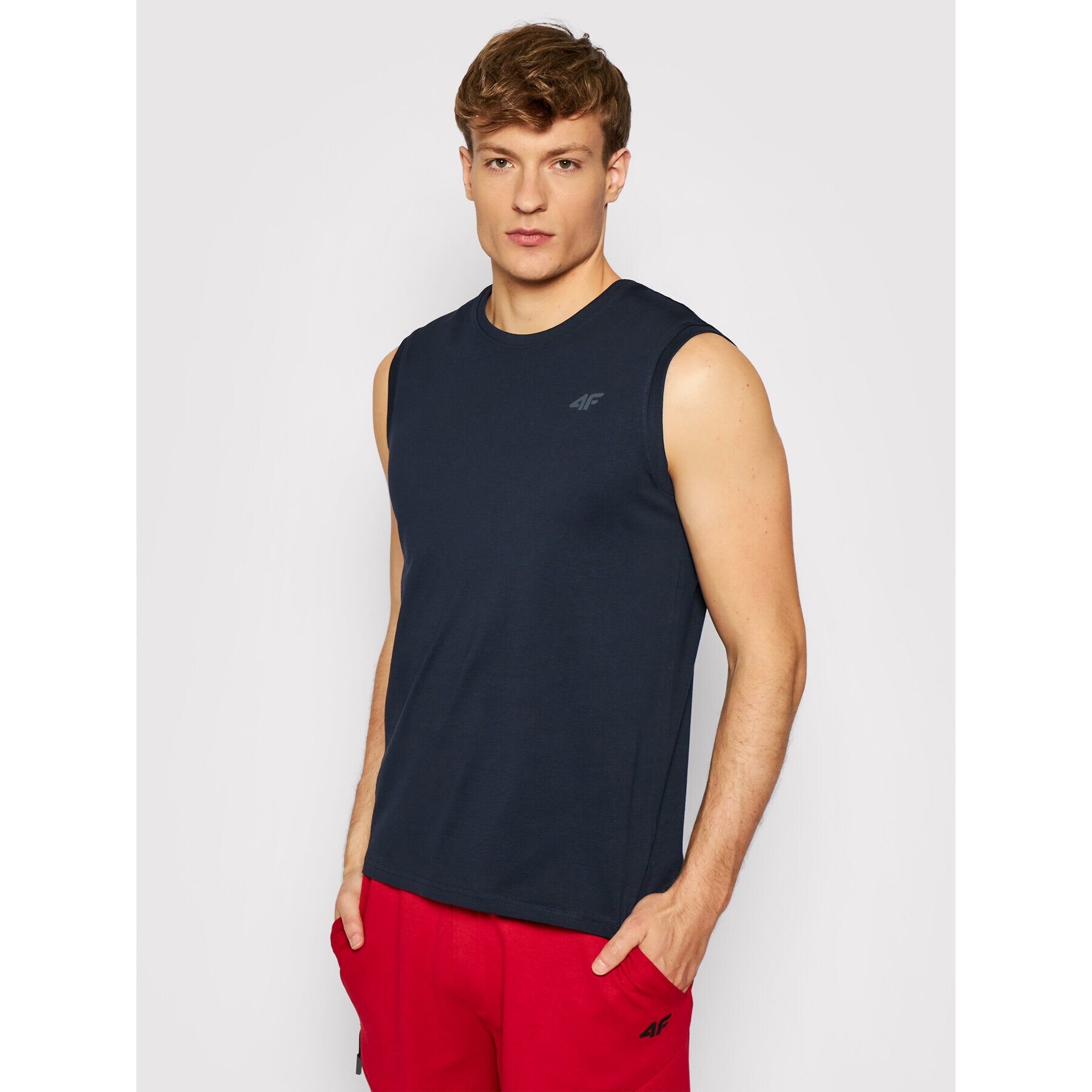 4F Tank top NOSH4-TSM001 Bleumarin Regular Fit - Pled.ro