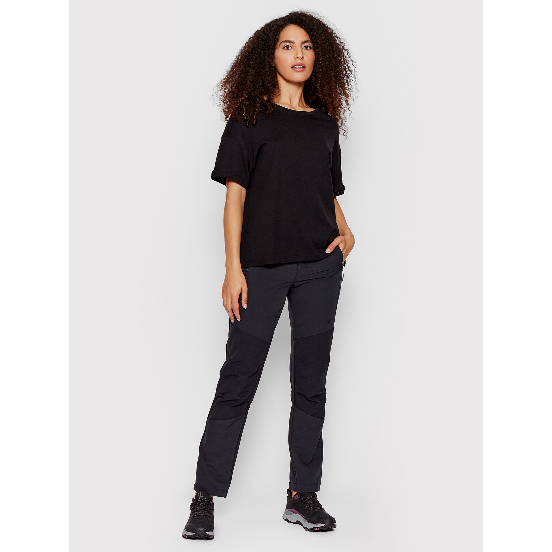 4F Tricou H4L22-TSD011 Negru Relaxed Fit - Pled.ro