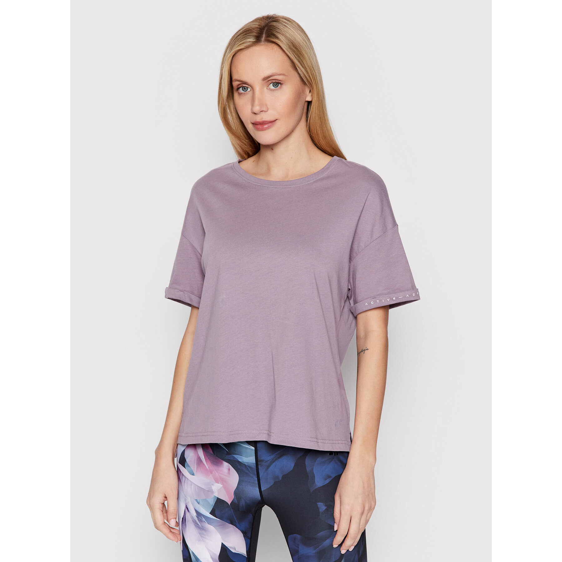 4F Tricou H4L22-TSD011 Violet Regular Fit - Pled.ro