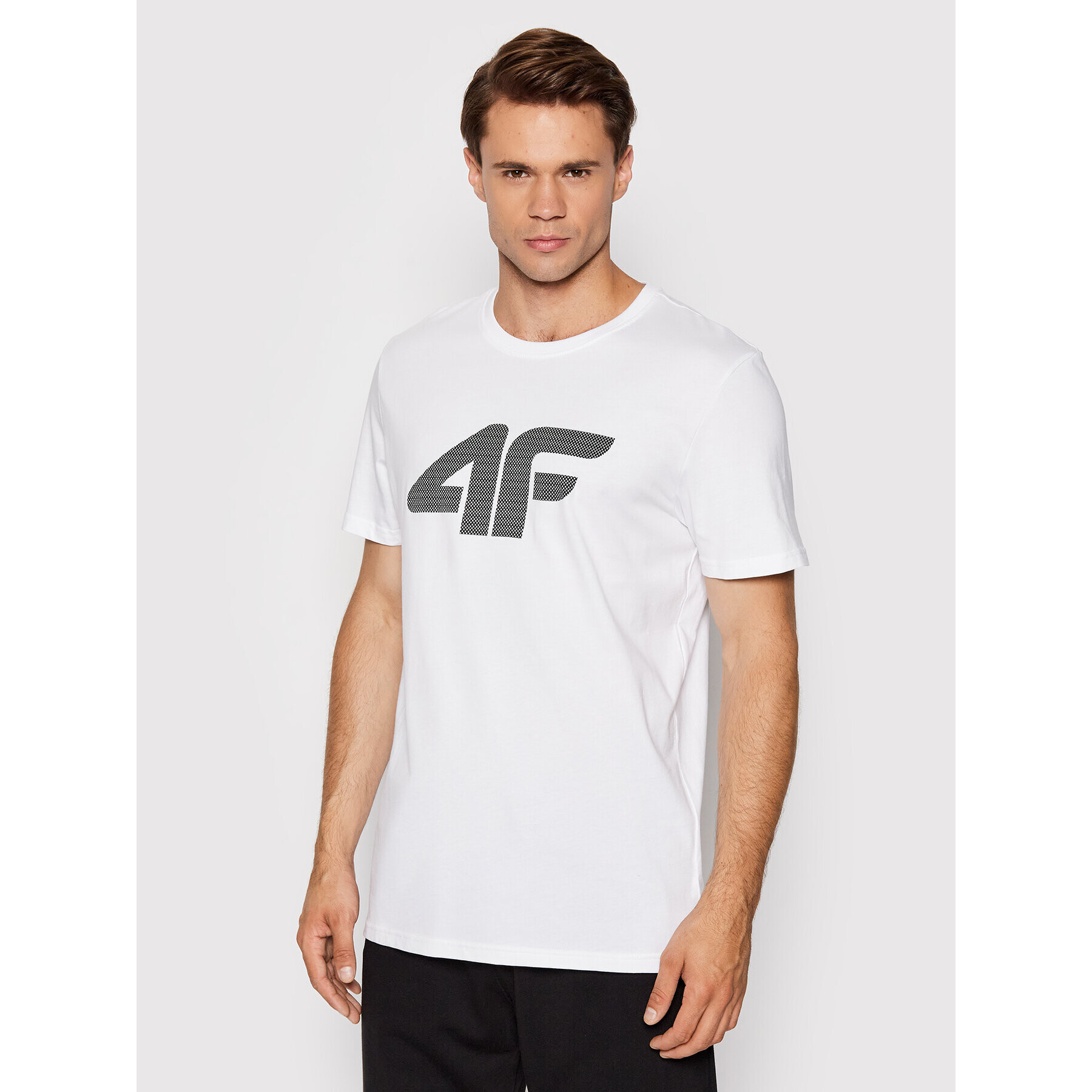 4F Tricou H4L22-TSM353 Alb Regular Fit - Pled.ro