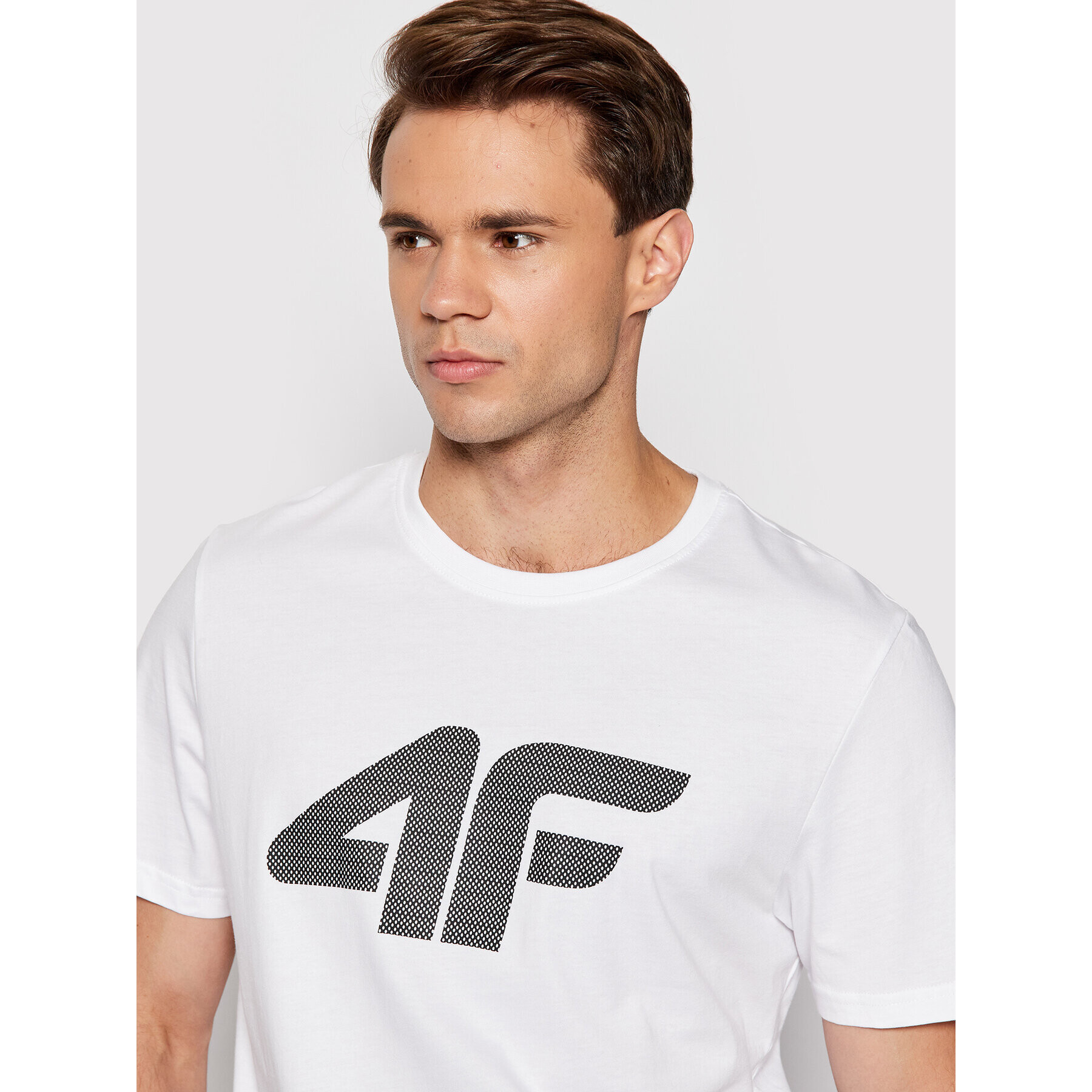 4F Tricou H4L22-TSM353 Alb Regular Fit - Pled.ro