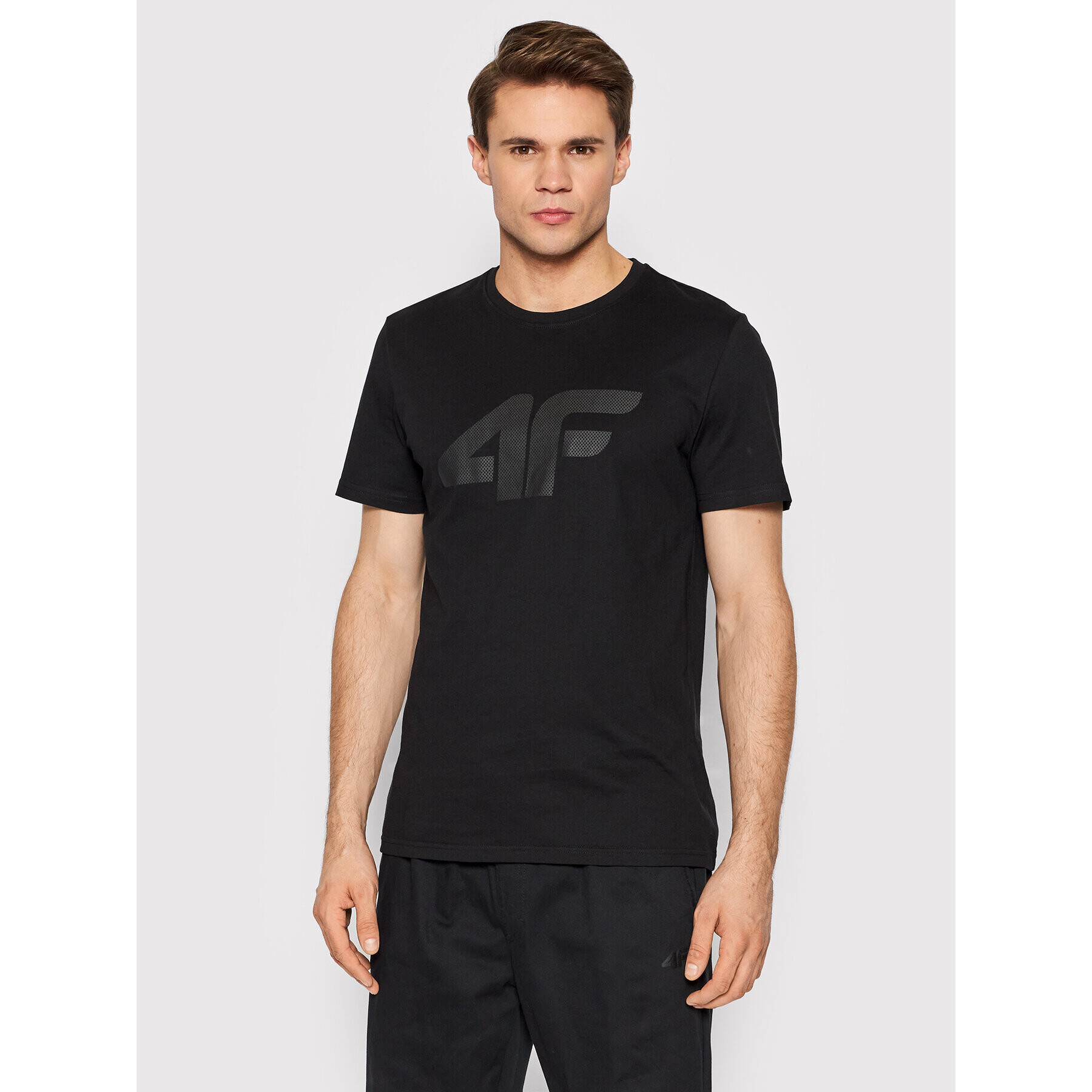 4F Tricou H4L22-TSM353 Negru Regular Fit - Pled.ro