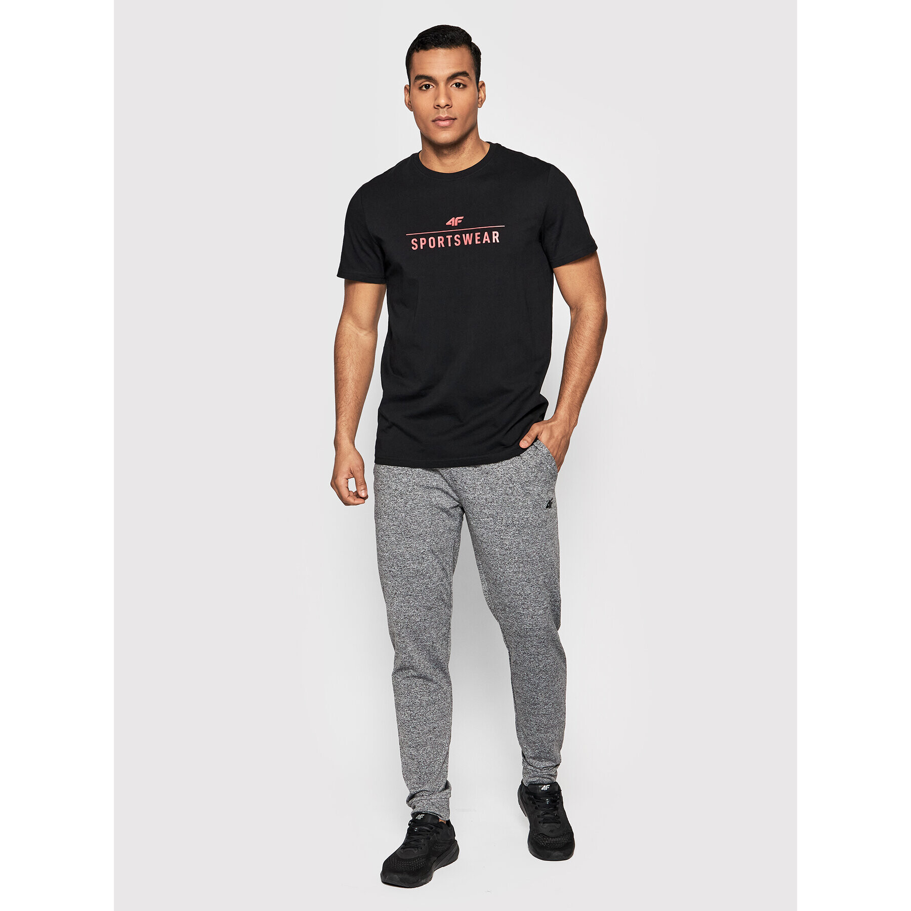 4F Tricou H4L22-TSM354 Negru Regular Fit - Pled.ro