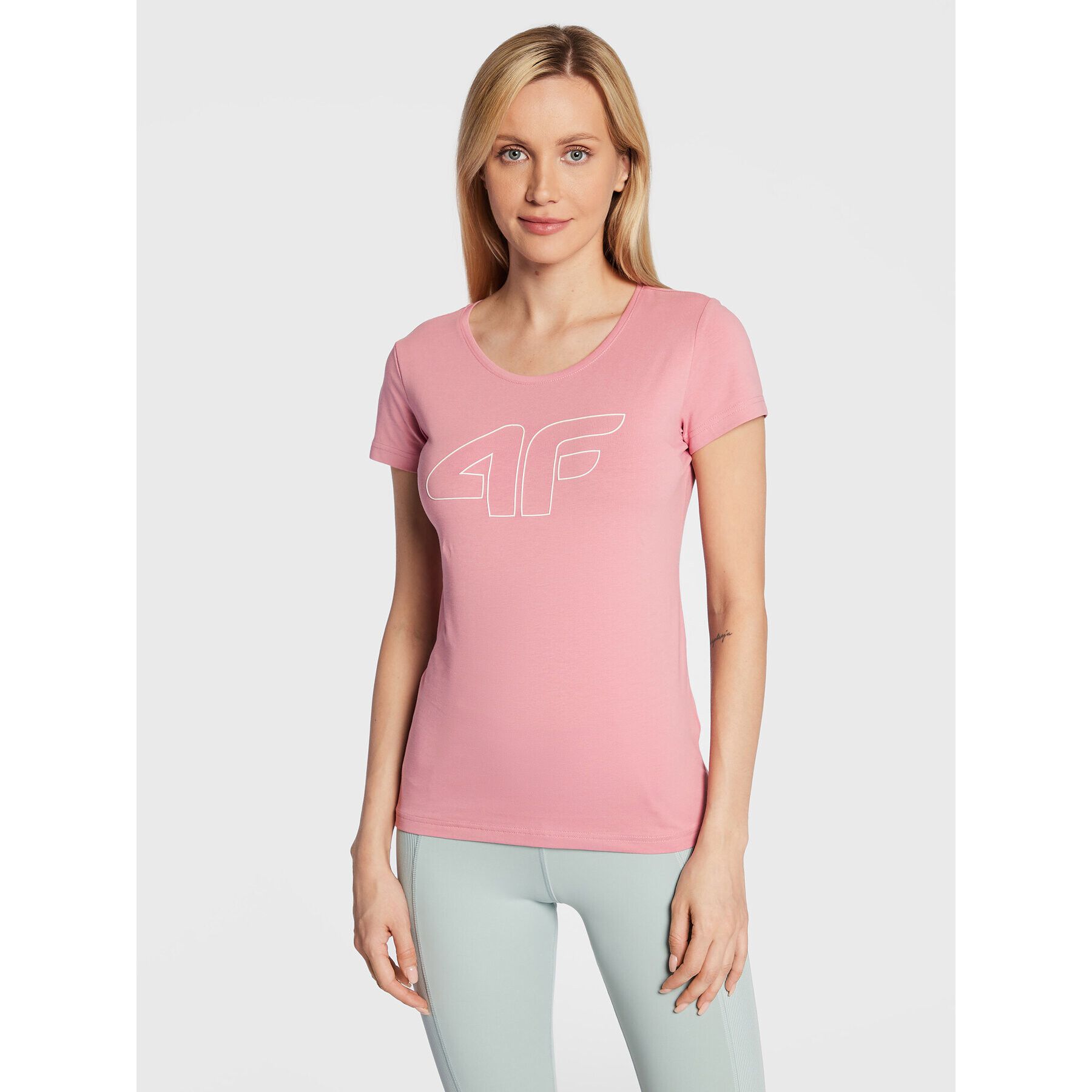 4F Tricou H4Z22-TSD353 Roz Regular Fit - Pled.ro