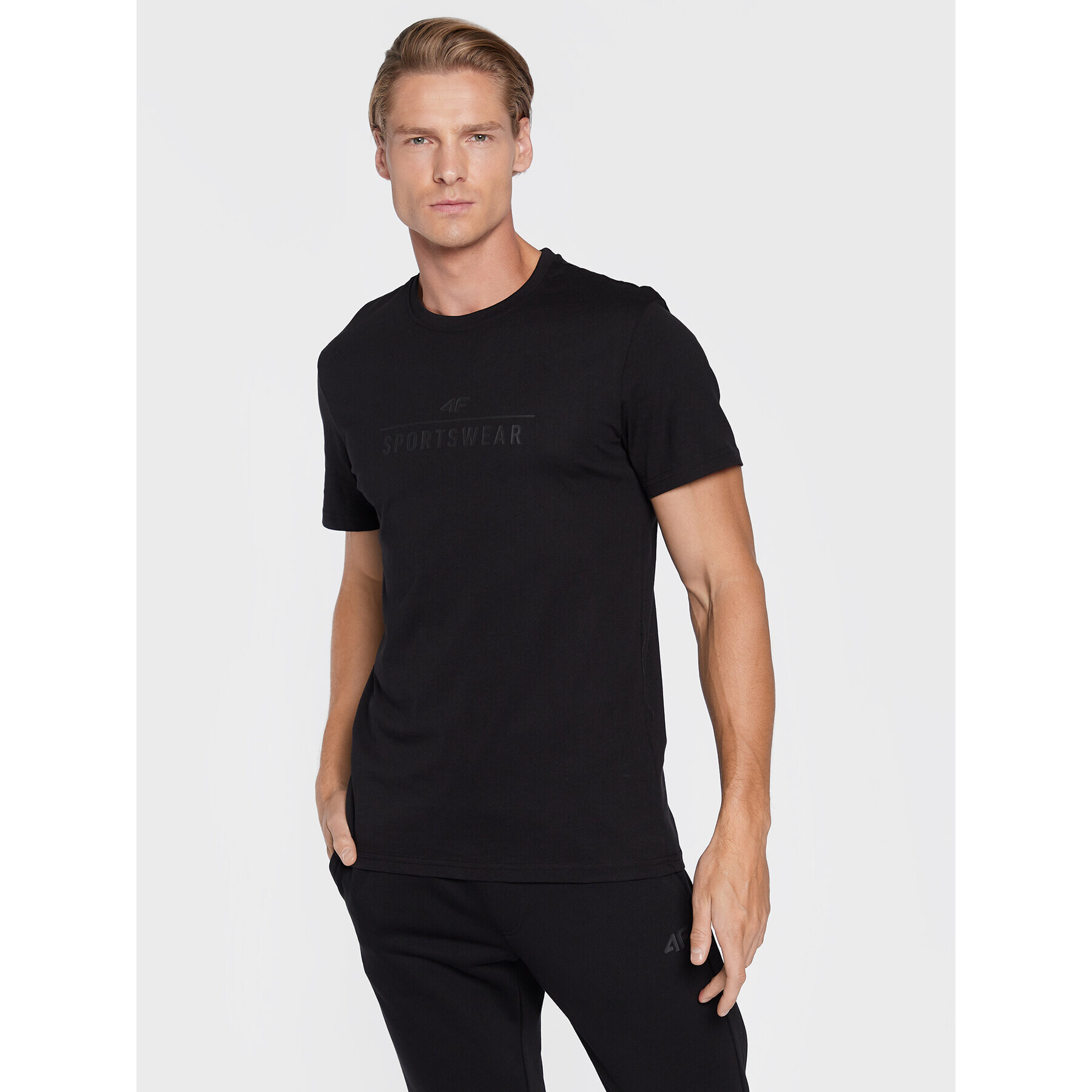 4F Tricou H4Z22-TSM354 Negru Regular Fit - Pled.ro