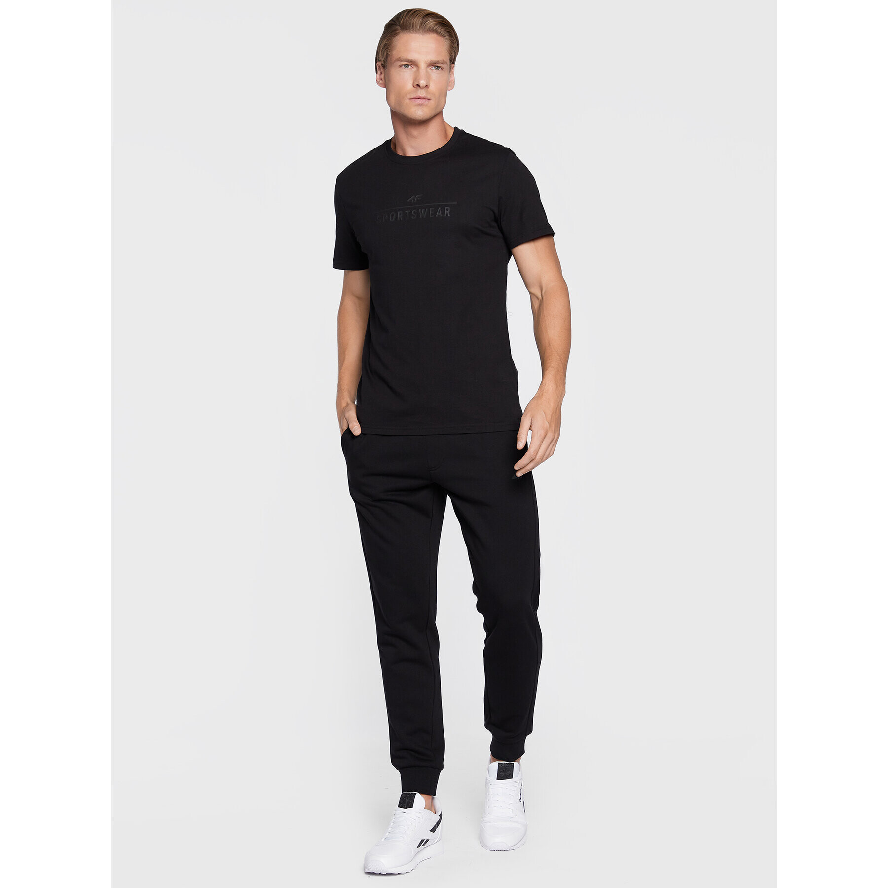 4F Tricou H4Z22-TSM354 Negru Regular Fit - Pled.ro