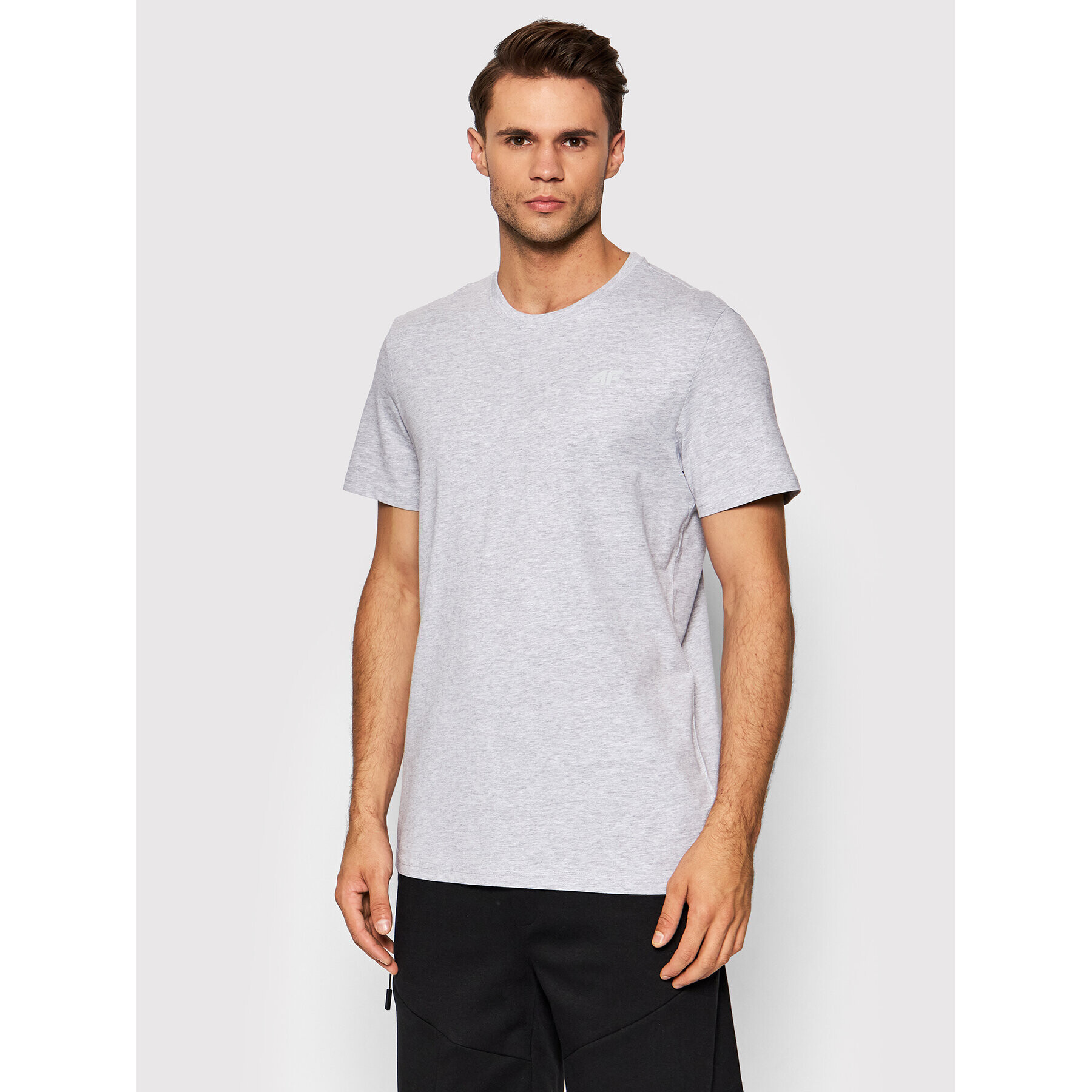 4F Tricou NOSH4-TSM352 Gri Regular Fit - Pled.ro