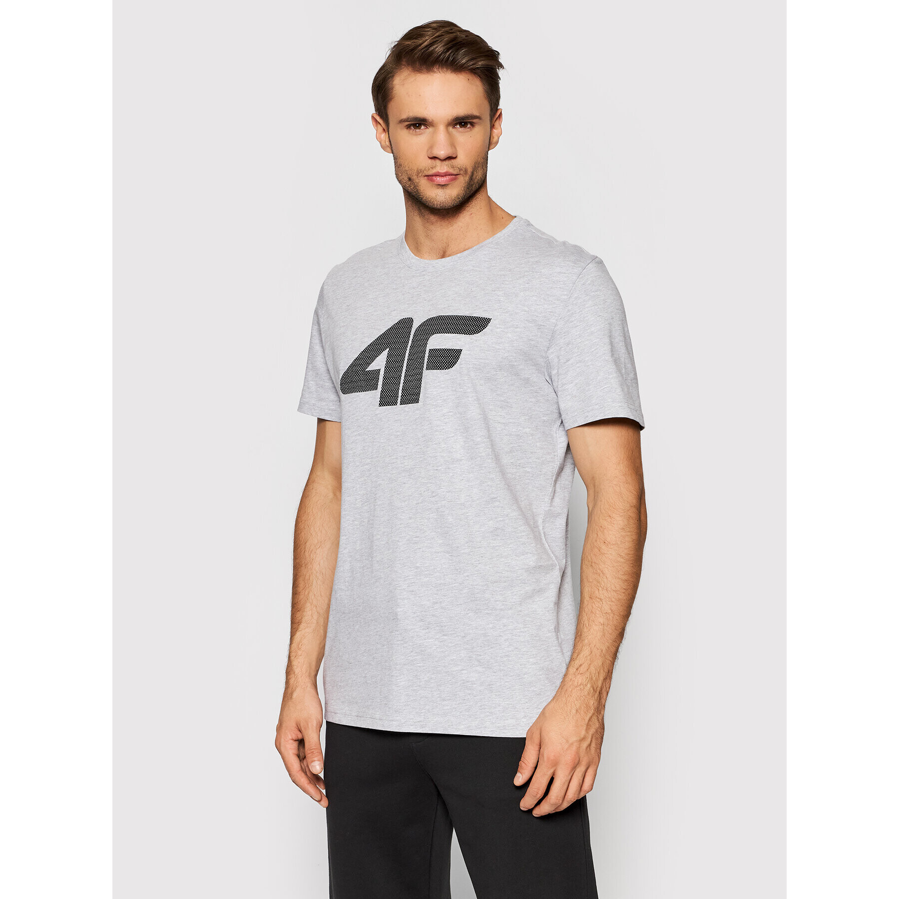 4F Tricou NOSH4-TSM353 Gri Regular Fit - Pled.ro