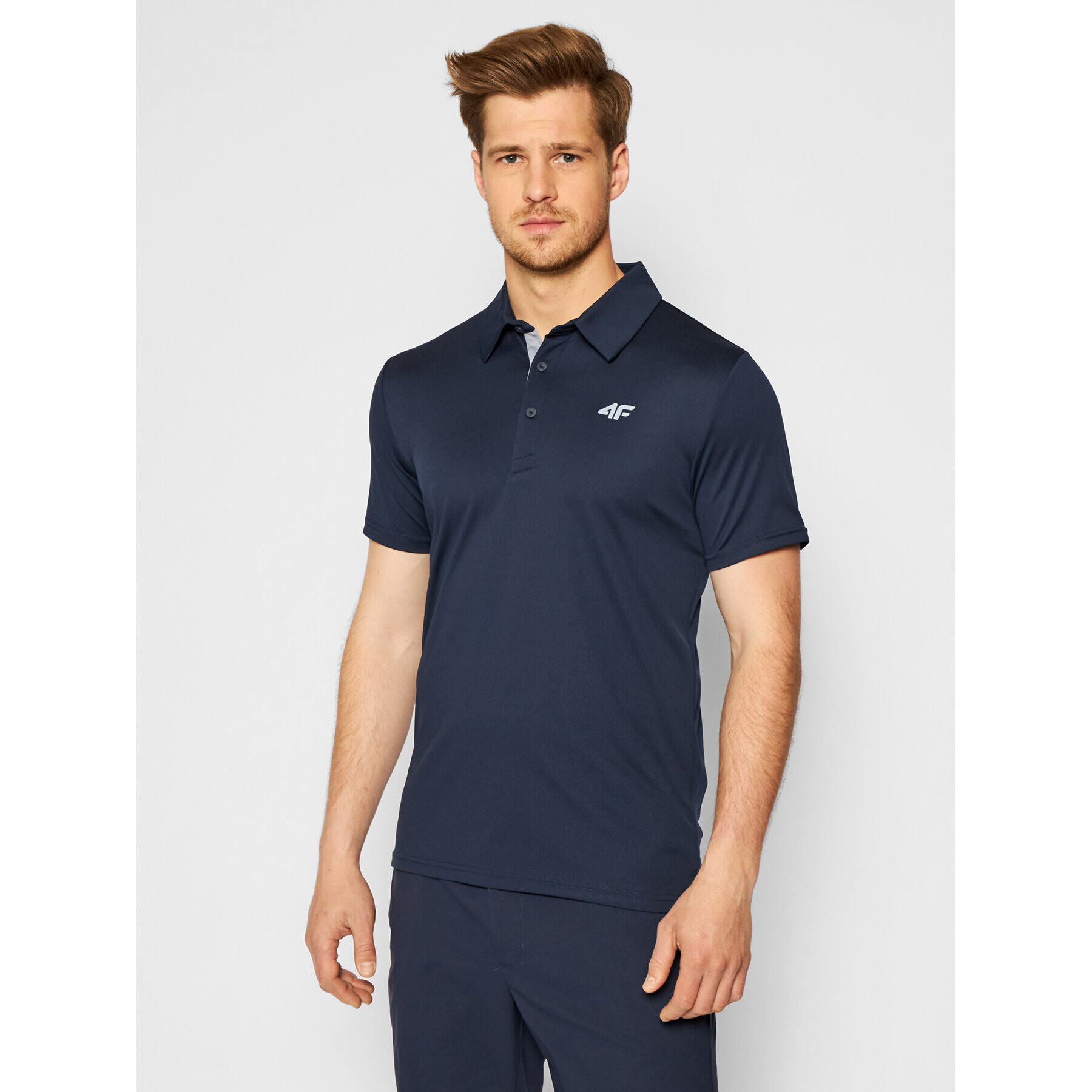 4F Tricou polo H4L21-TSMF080 Bleumarin Regular Fit - Pled.ro