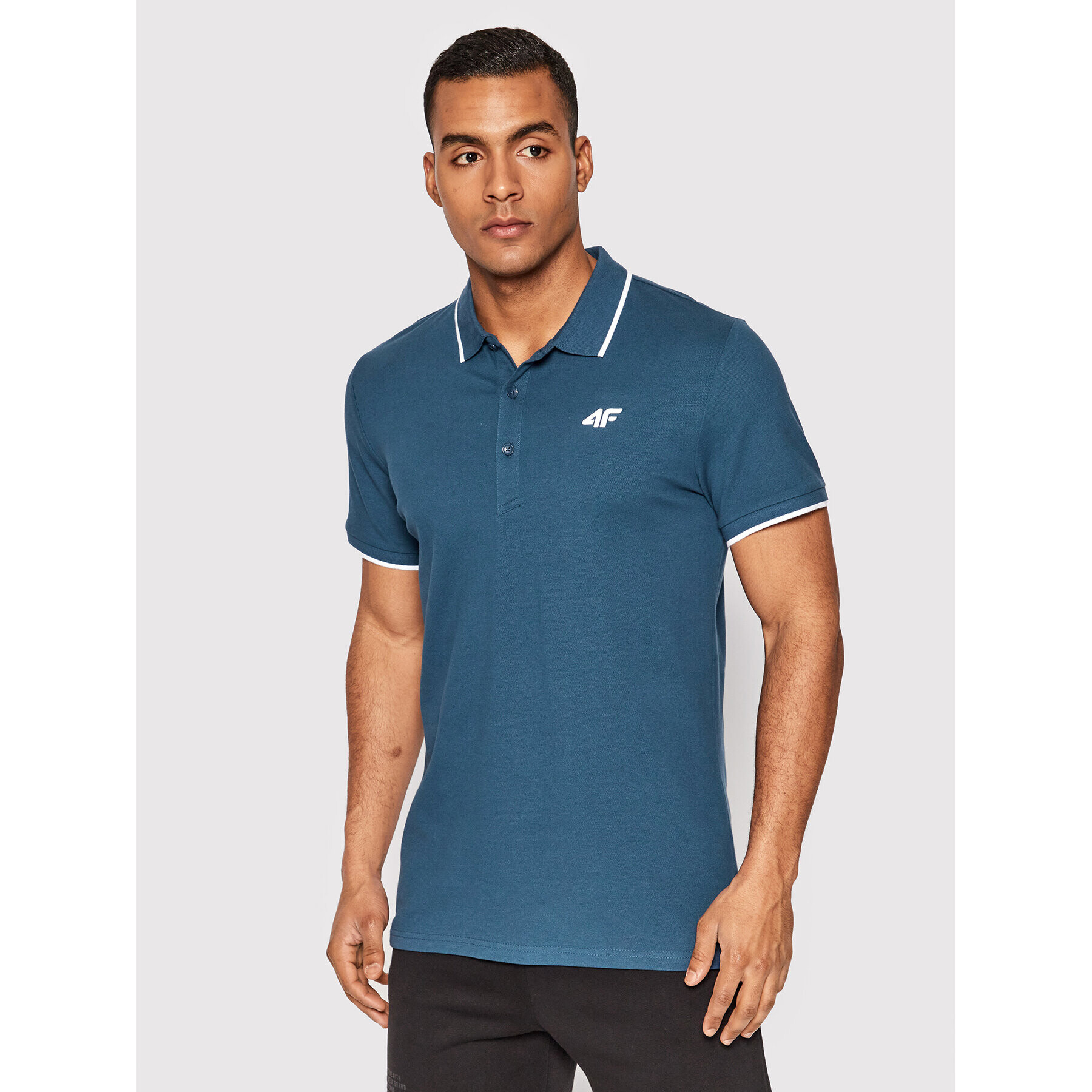 4F Tricou polo H4L22-TSM357 Bleumarin Regular Fit - Pled.ro