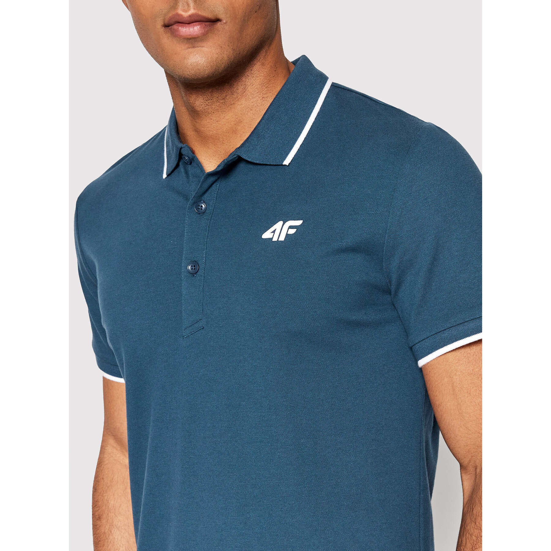 4F Tricou polo H4L22-TSM357 Bleumarin Regular Fit - Pled.ro