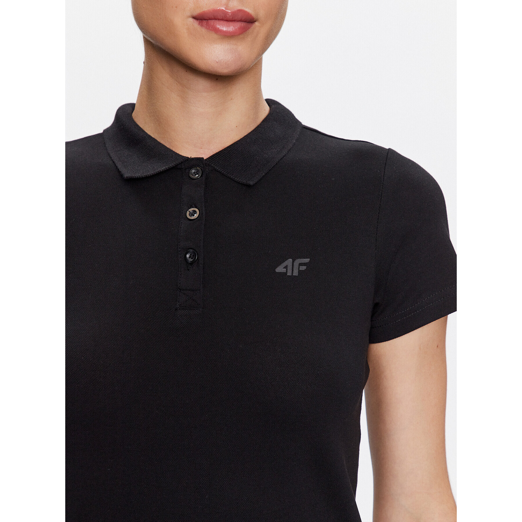 4F Tricou polo H4Z22-TSD355 Negru Regular Fit - Pled.ro