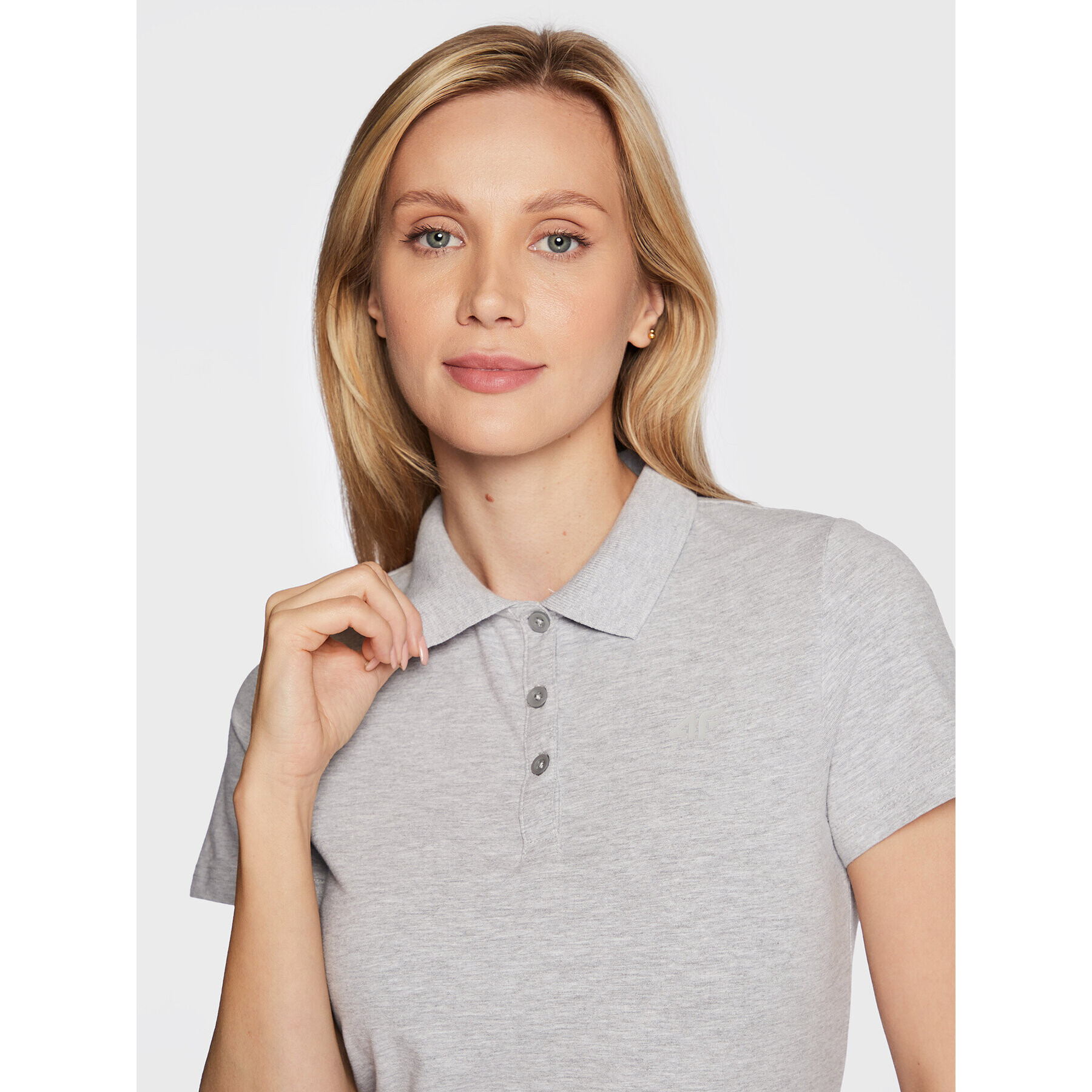 4F Tricou polo H4Z22-TSD356 Gri Regular Fit - Pled.ro