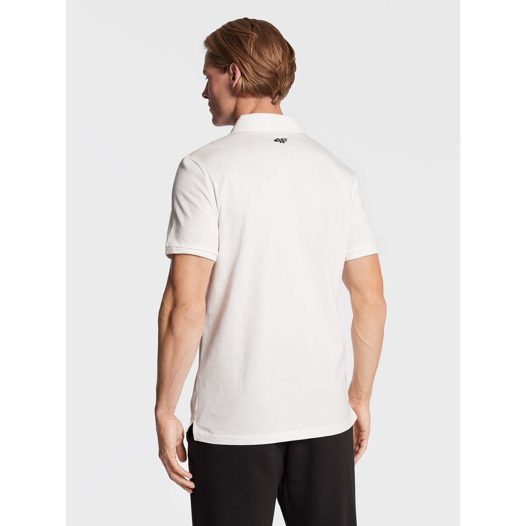 4F Tricou polo H4Z22-TSM355 Alb Regular Fit - Pled.ro