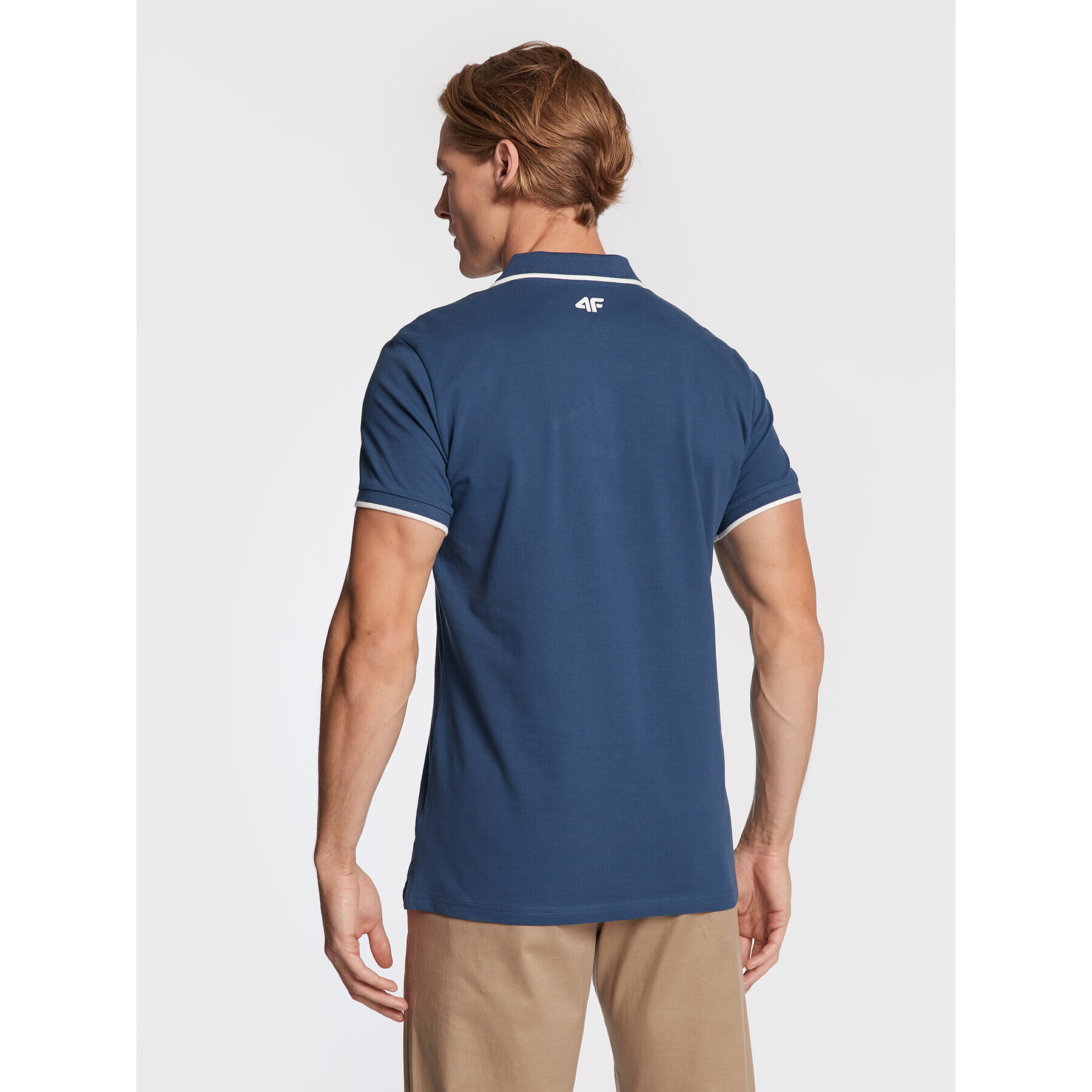 4F Tricou polo H4Z22-TSM357 Albastru Regular Fit - Pled.ro