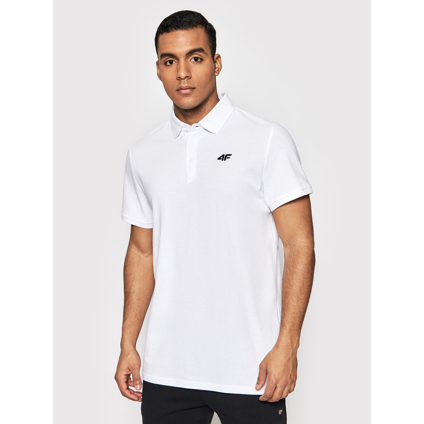 4F Tricou polo NOSH4-TSM356 Alb Regular Fit - Pled.ro