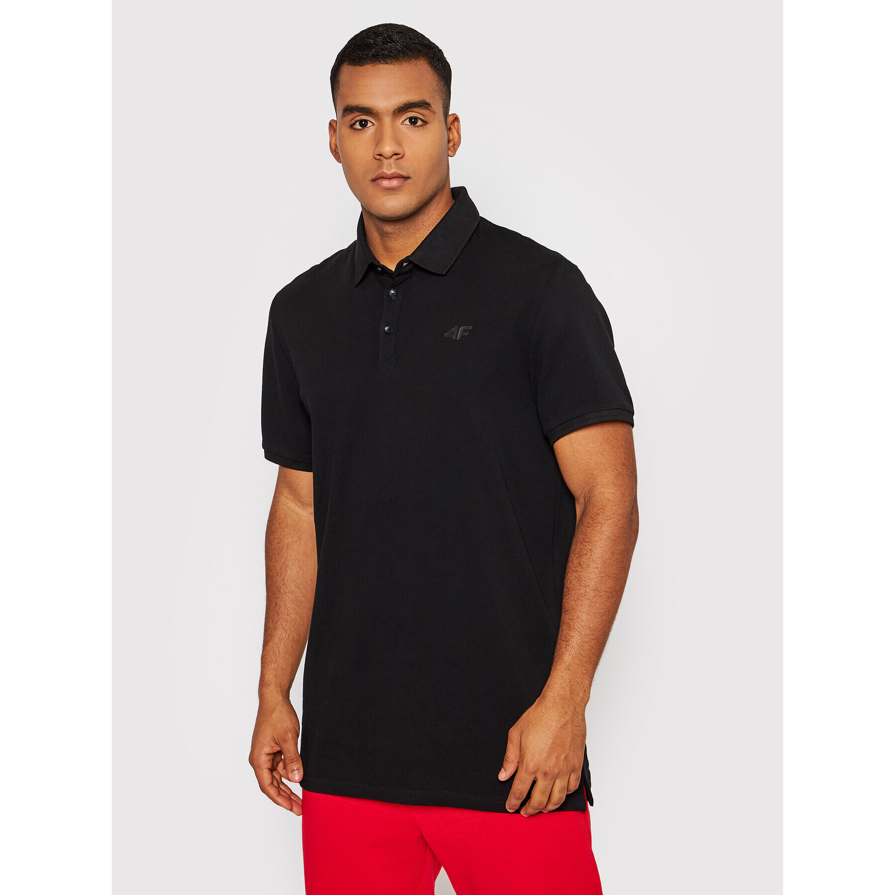 4F Tricou polo NOSH4-TSM356 Negru Regular Fit - Pled.ro