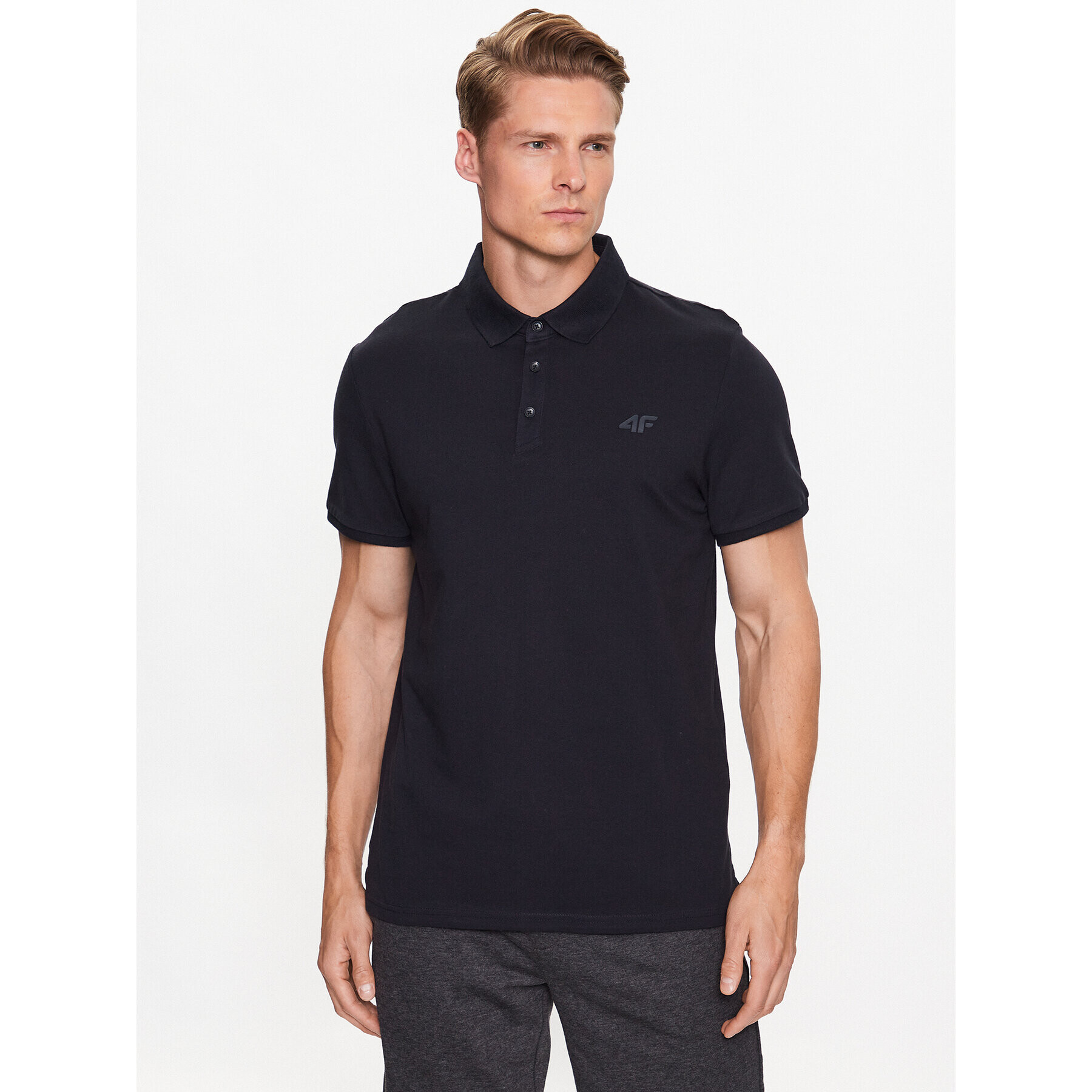 4F Tricou polo SS23TPTSM039 Bleumarin Regular Fit - Pled.ro