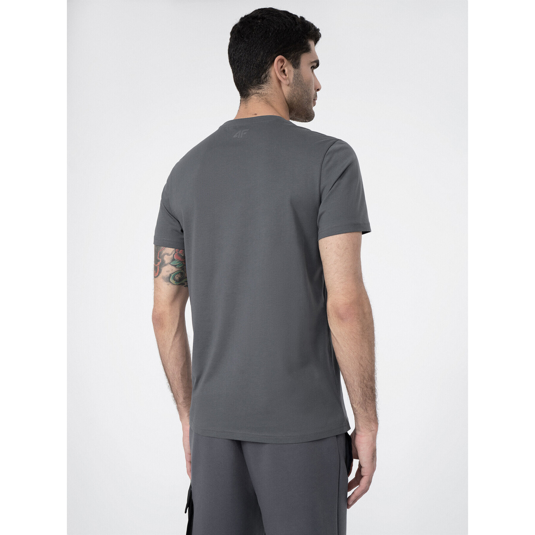 4F Tricou SS23TTSHM309 Gri Regular Fit - Pled.ro