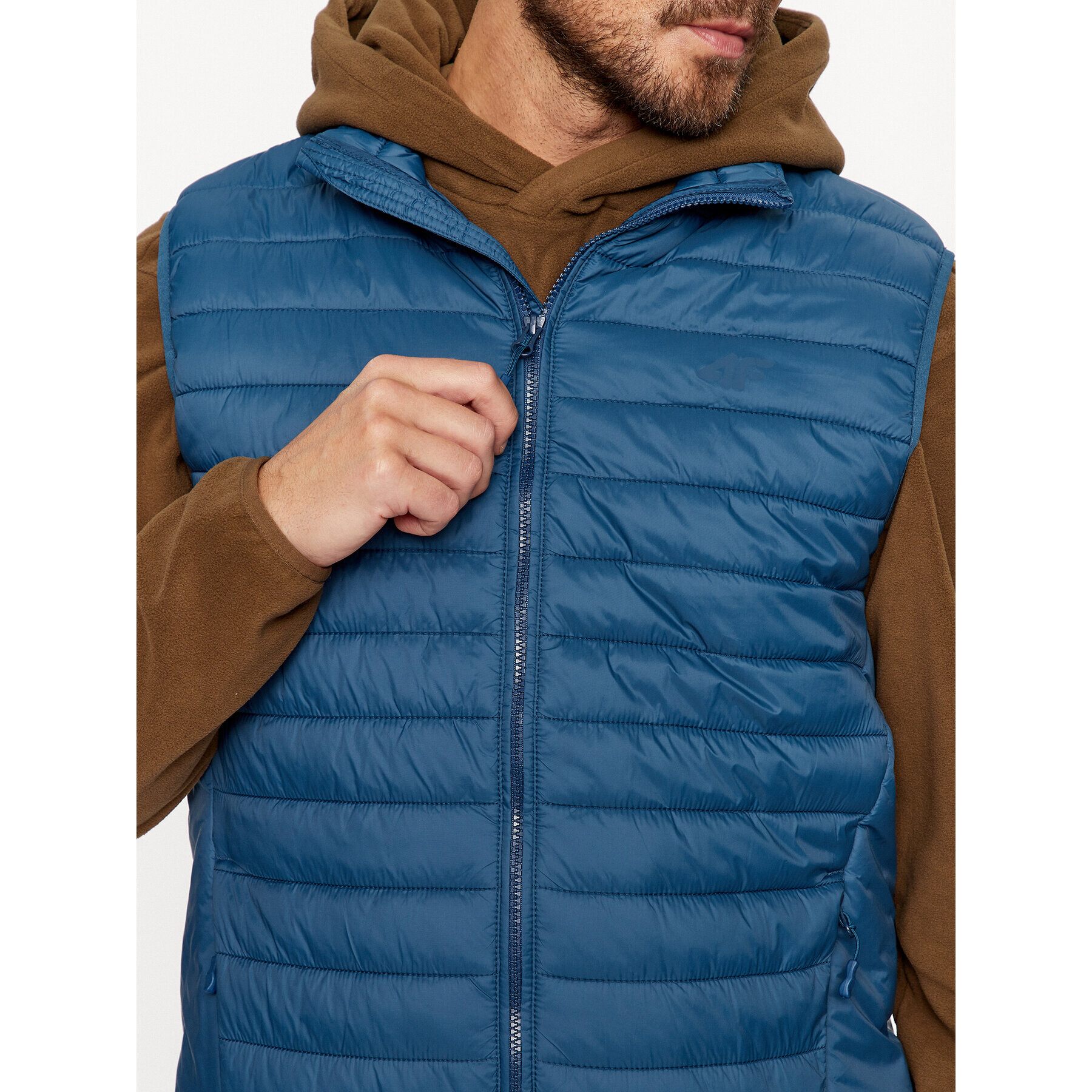 4F Vestă AW23TVESM062 Albastru Regular Fit - Pled.ro