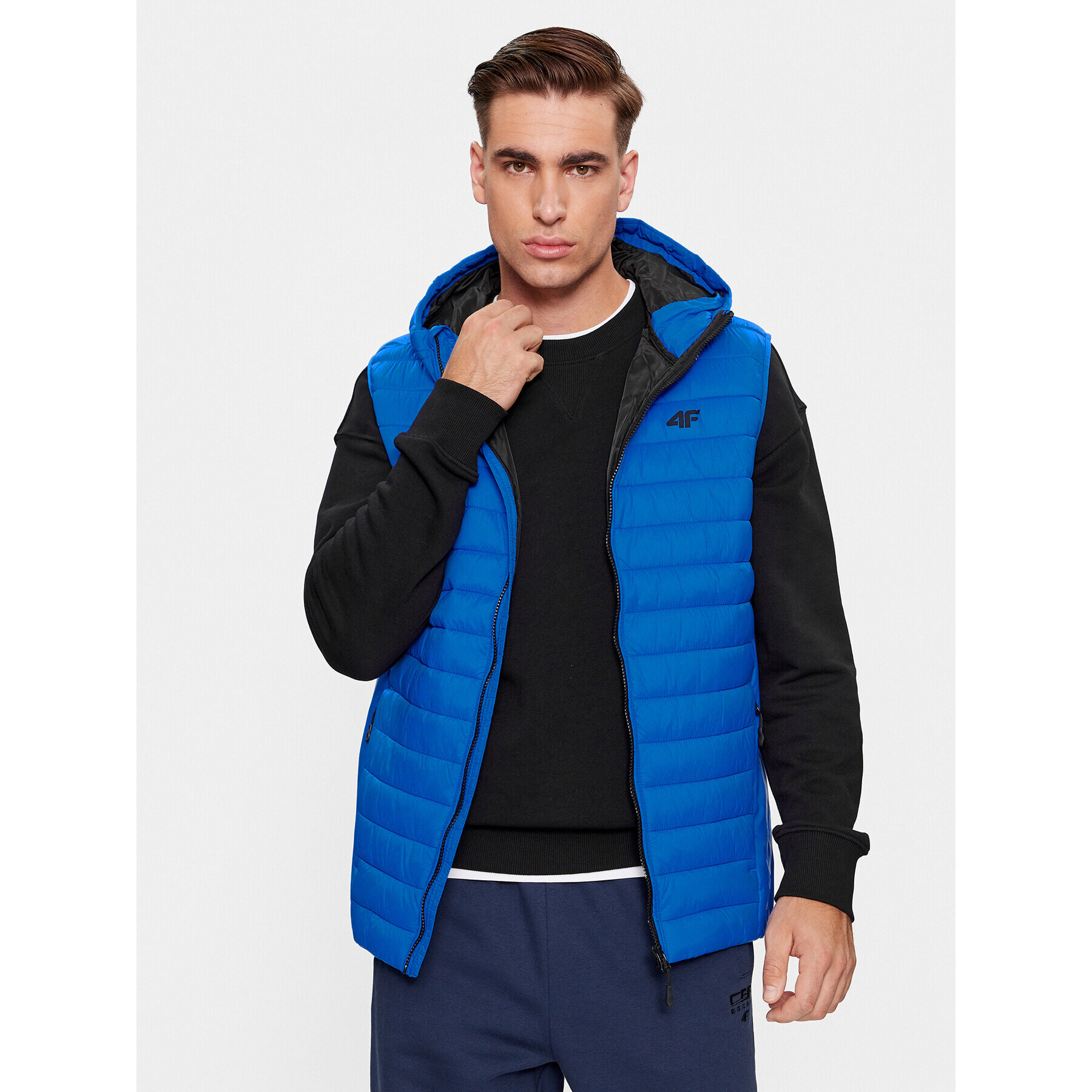 4F Vestă AW23TVESM063 Albastru Regular Fit - Pled.ro