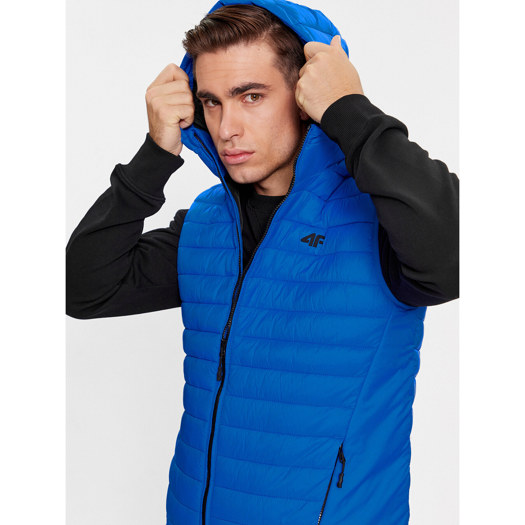 4F Vestă AW23TVESM063 Albastru Regular Fit - Pled.ro