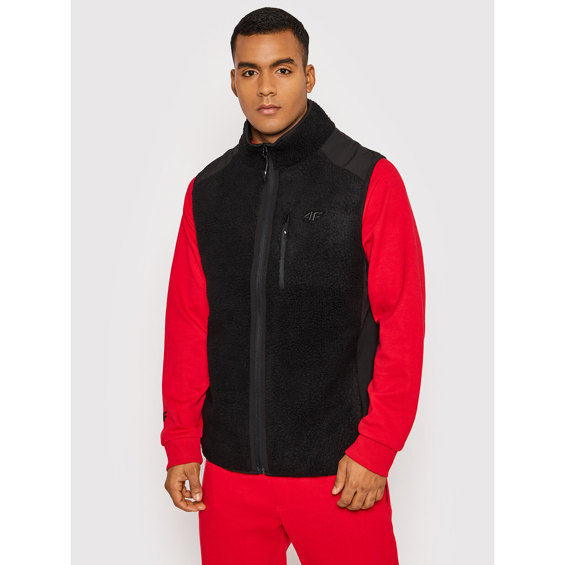 4F Vestă H4Z21-BZM010 Negru Regular Fit - Pled.ro