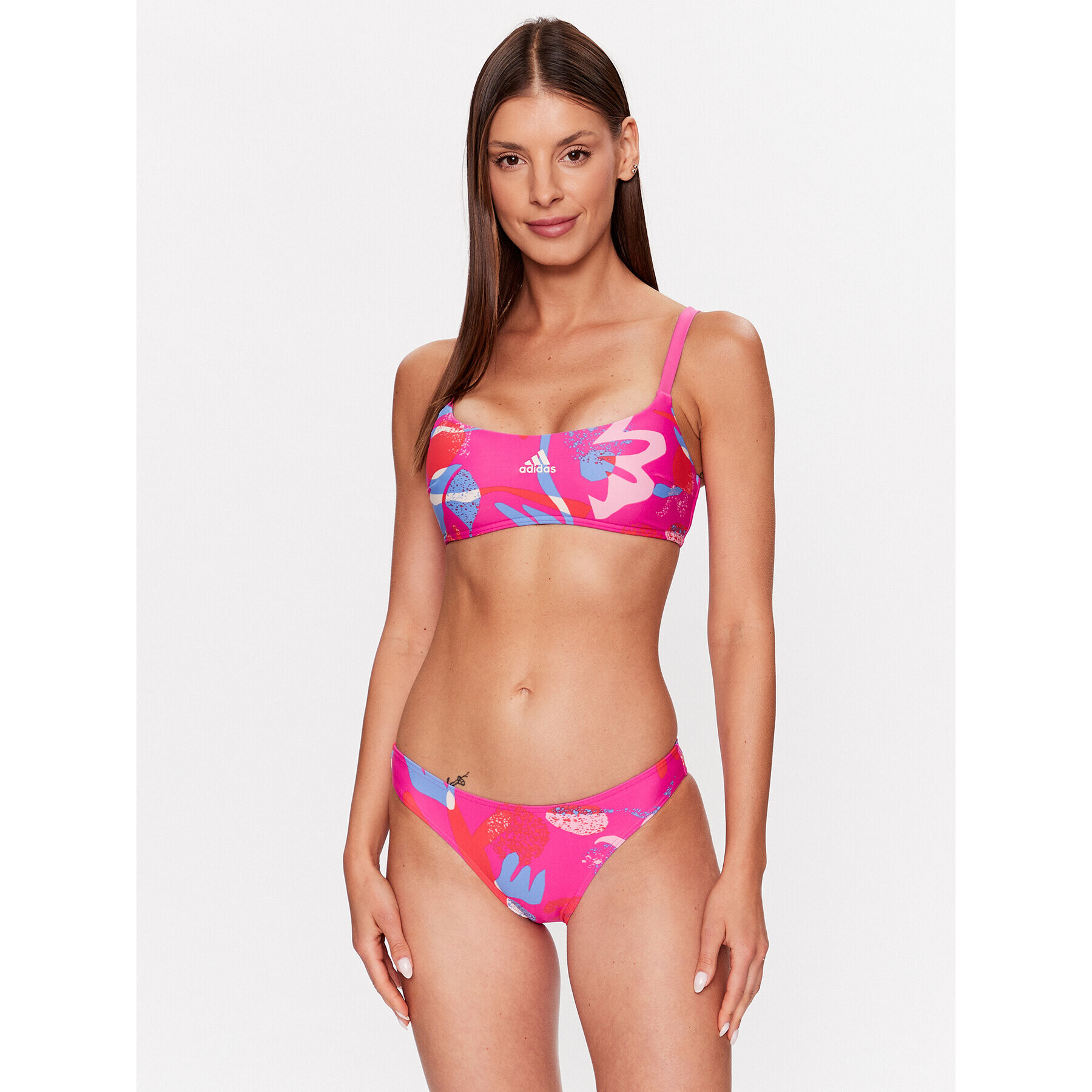 adidas Bikini Padded Flower Graphic Bikini IM1247 Roz - Pled.ro