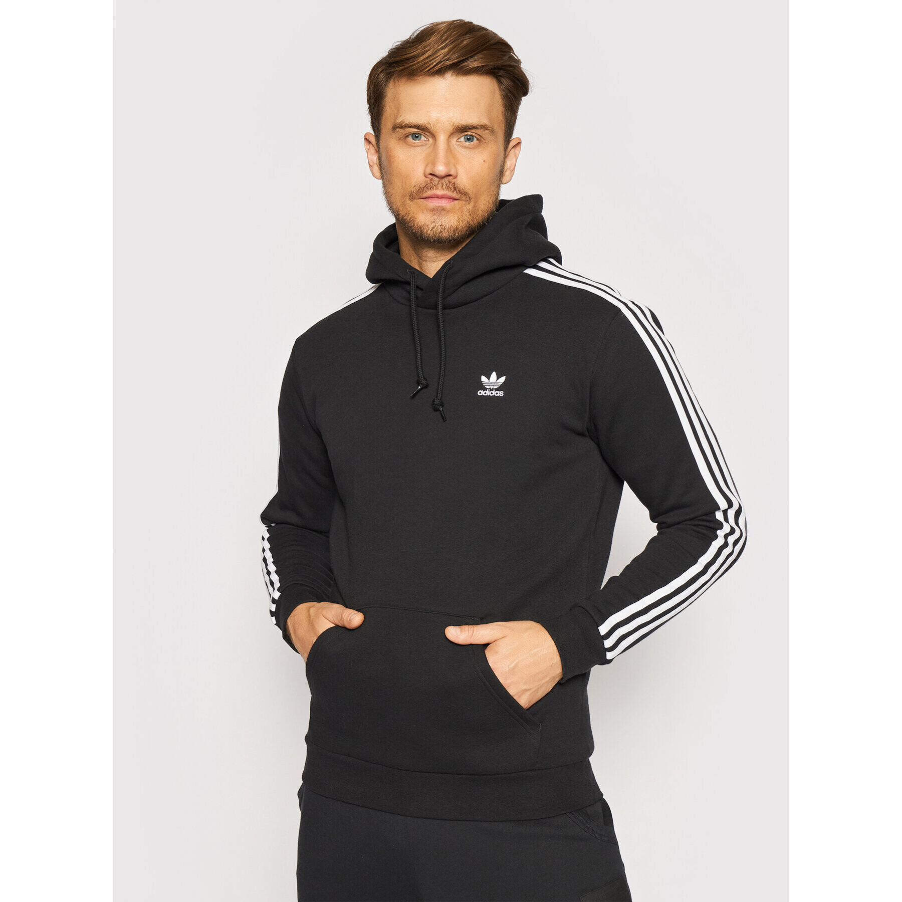 adidas Bluză adicolor Classics 3-Stripes H06676 Negru Regular Fit - Pled.ro