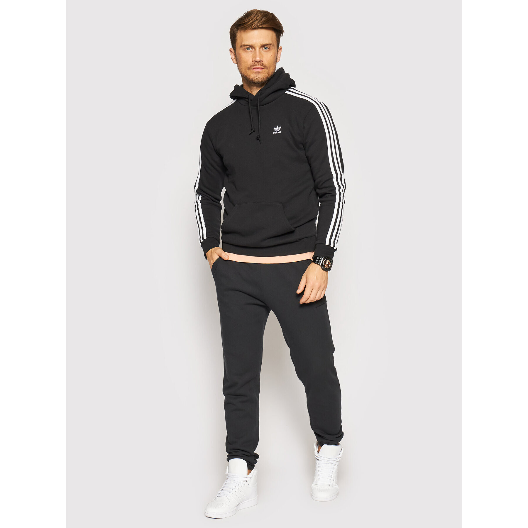 adidas Bluză adicolor Classics 3-Stripes H06676 Negru Regular Fit - Pled.ro