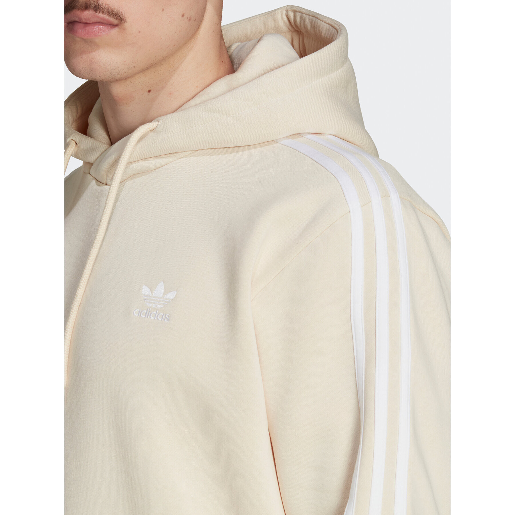 adidas Bluză adicolor Classics 3-Stripes Hoodie IB1416 Bej Regular Fit - Pled.ro