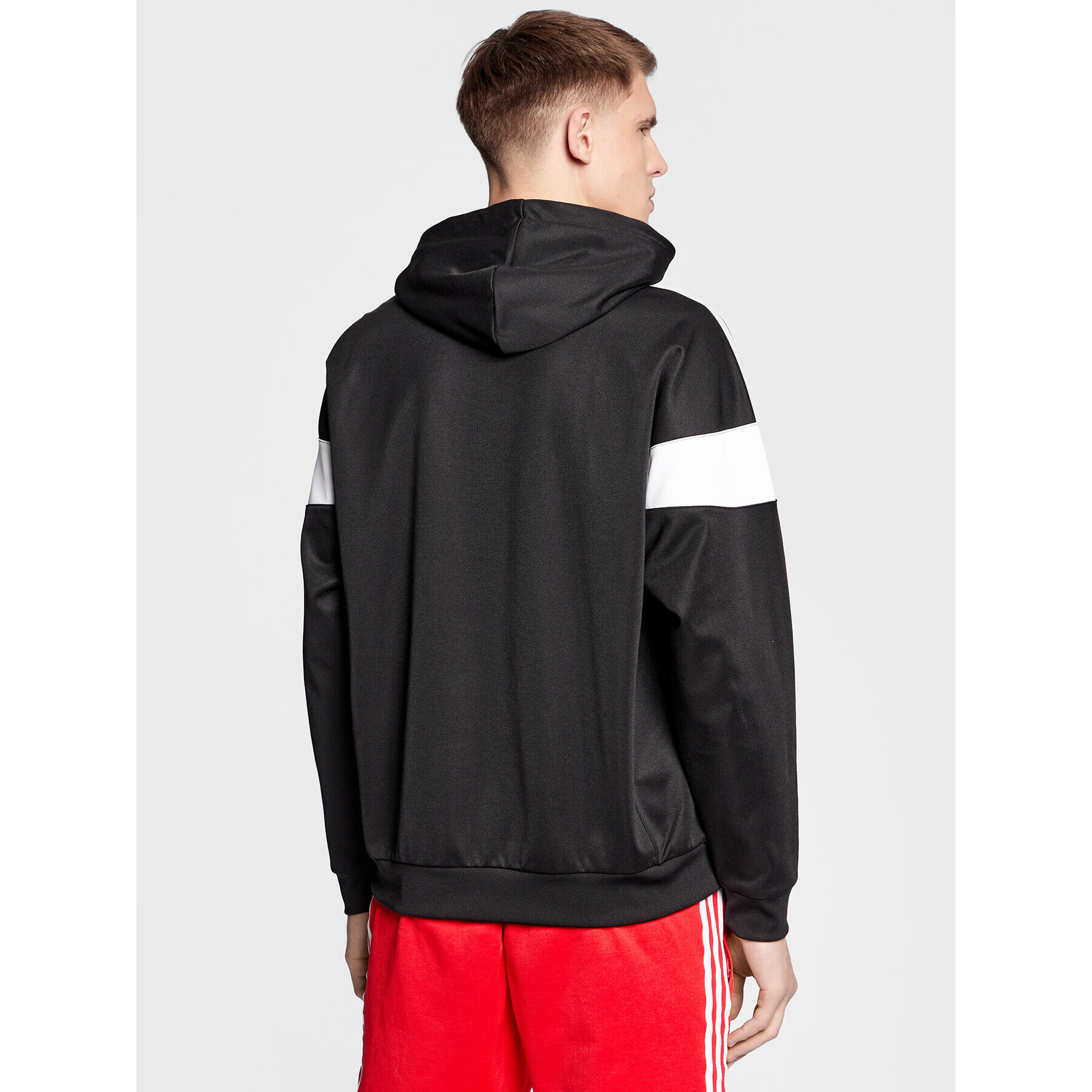 adidas Bluză Adicolor Classics Cut Line Hoodie HS2065 Negru Loose Fit - Pled.ro